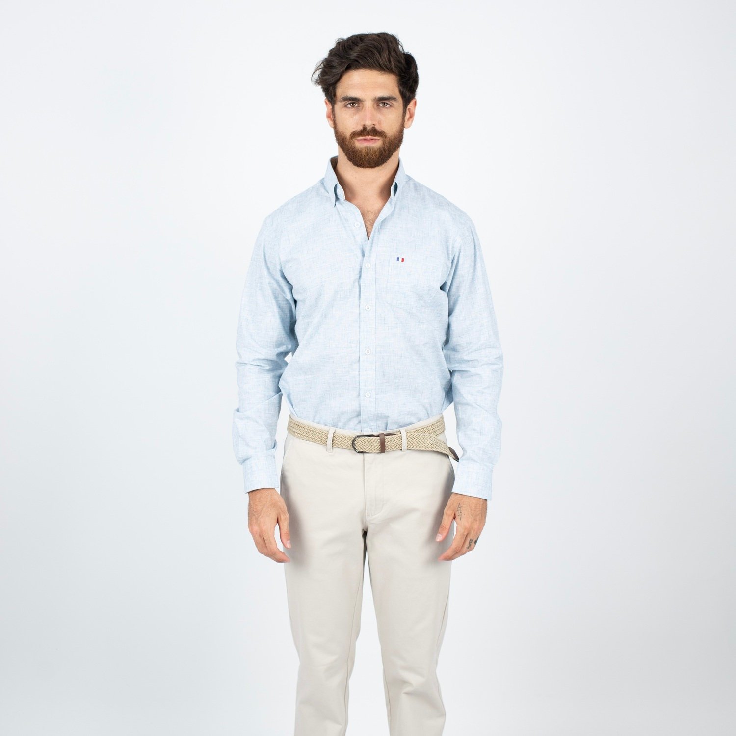 CAMISA ML VESTIR ETIQUETA AZUL PC-6009CAA - Imagen 3