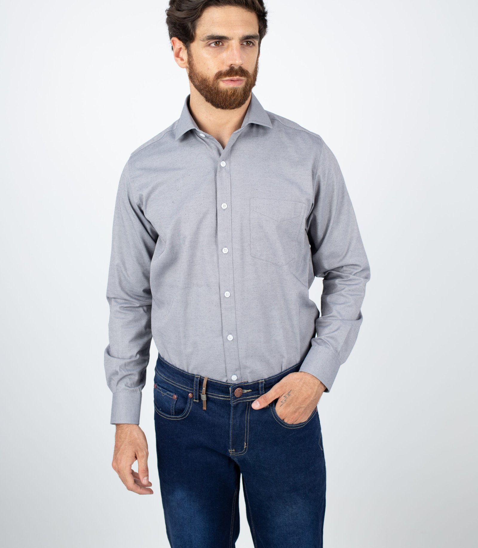 CAMISA ML VESTIR ETIQUETA AZUL PC-6009CAA - Imagen 5