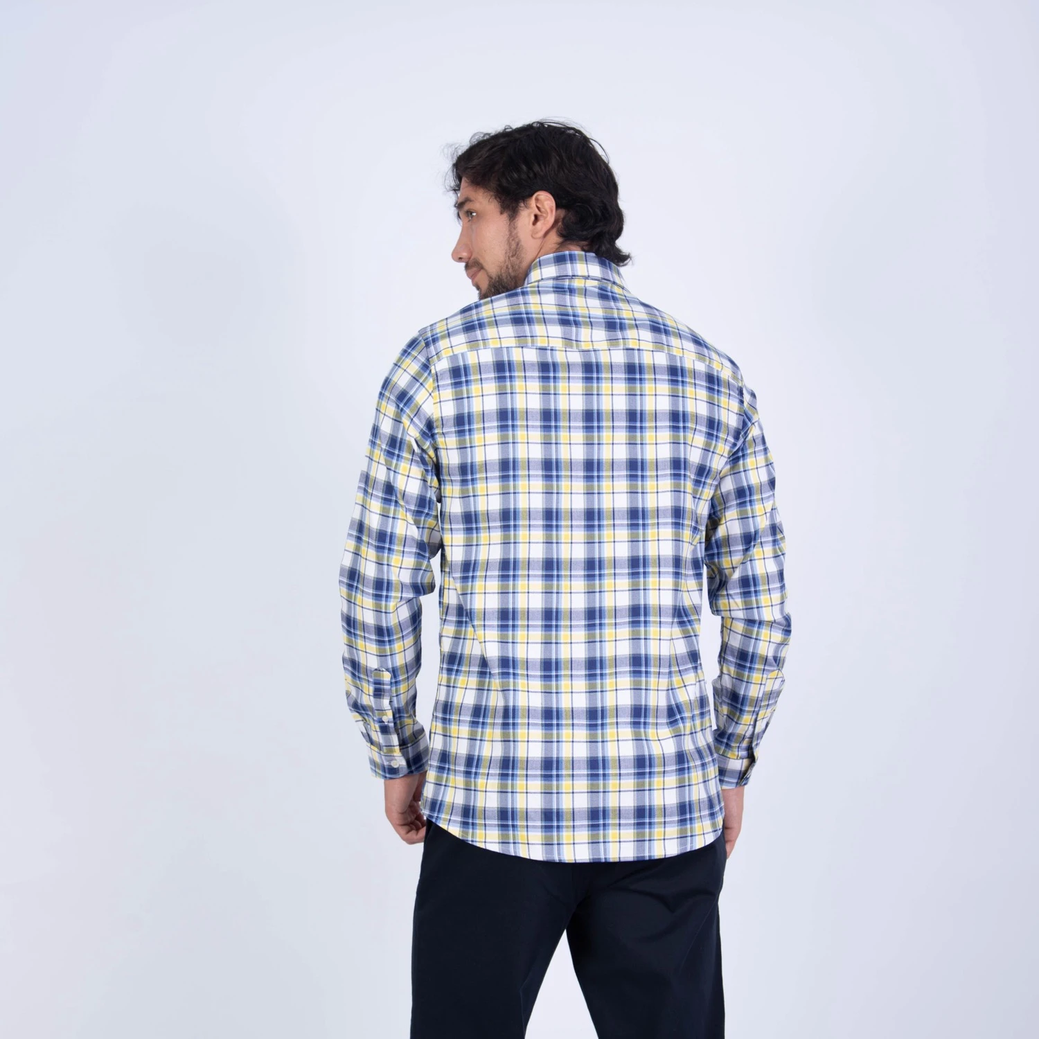 Camisa ML Sport con Cuello Frances ETQ AZUL PC-61603CA - Imagen 8