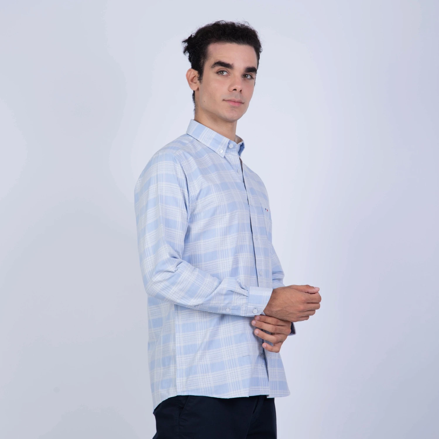Camisa ML Etiqueta Azul con diseño frances PC-61611CA - Imagen 6