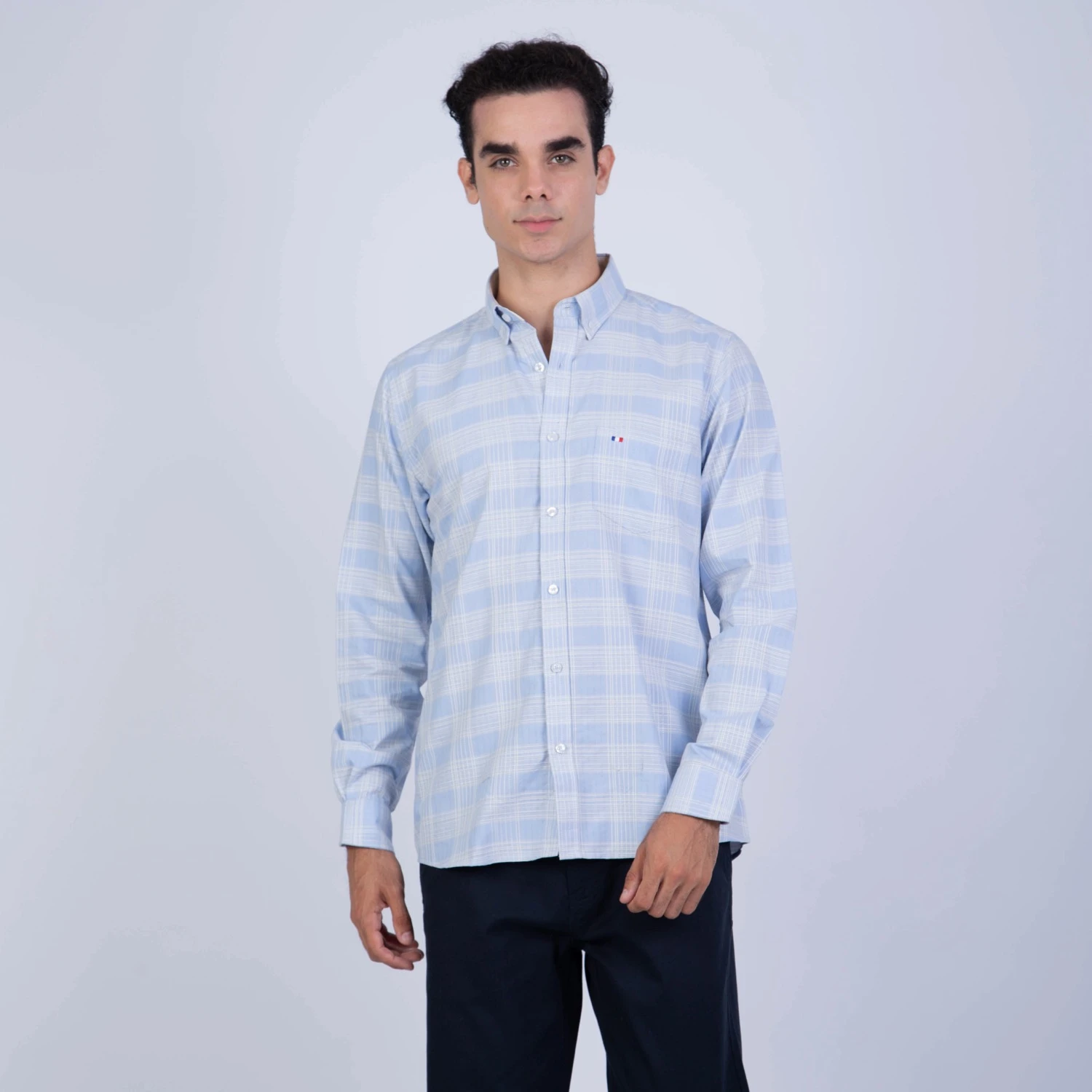 Camisa ML Etiqueta Azul con diseño frances PC-61611CA - Imagen 3