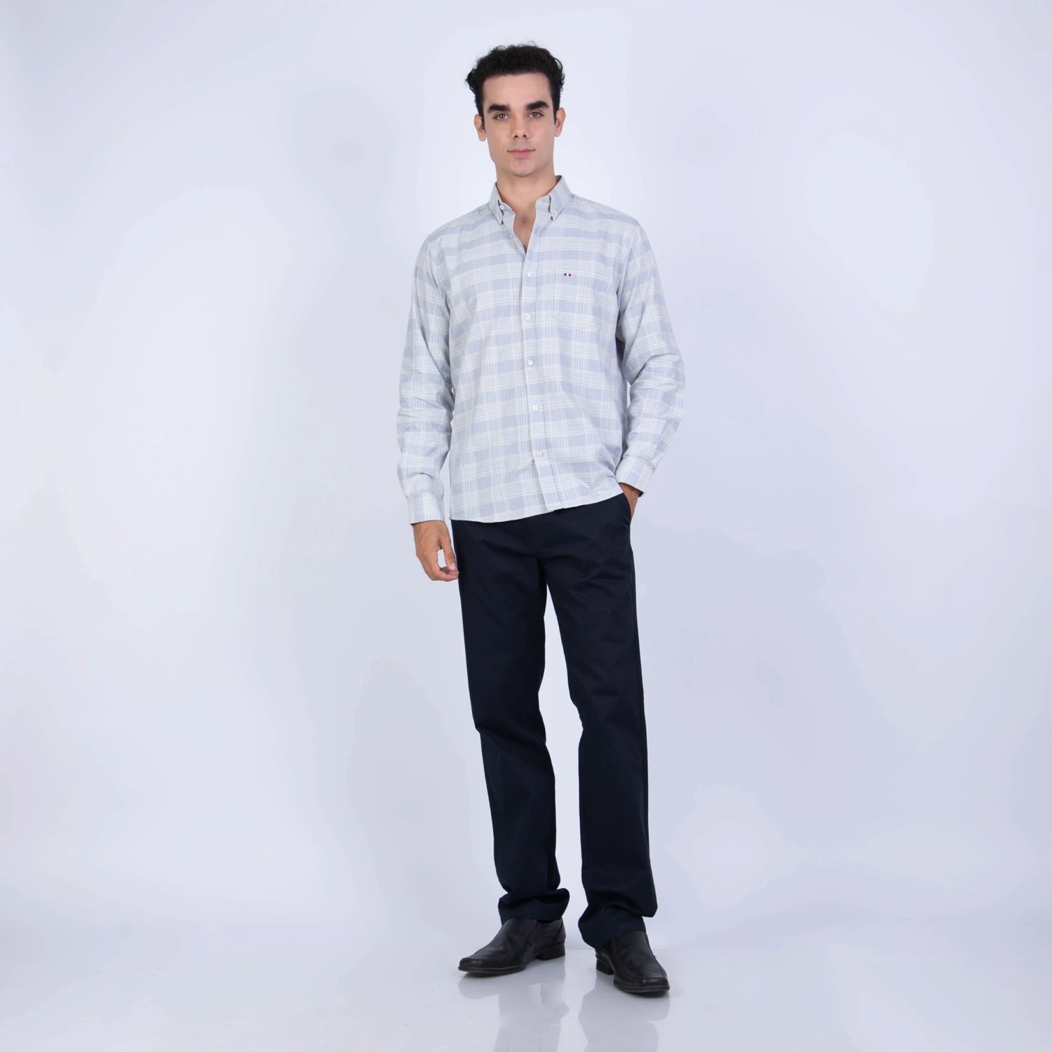 Camisa ML Etiqueta Azul con diseño frances PC-61611CA - Imagen 10
