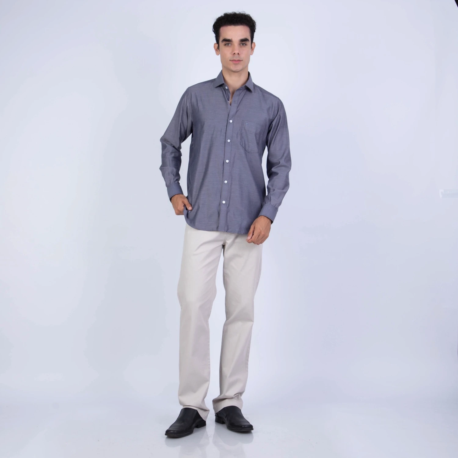 Camisa ML de Vestir Sport Etiqueta Azul con cuello frances PC-6104CA - Imagen 15