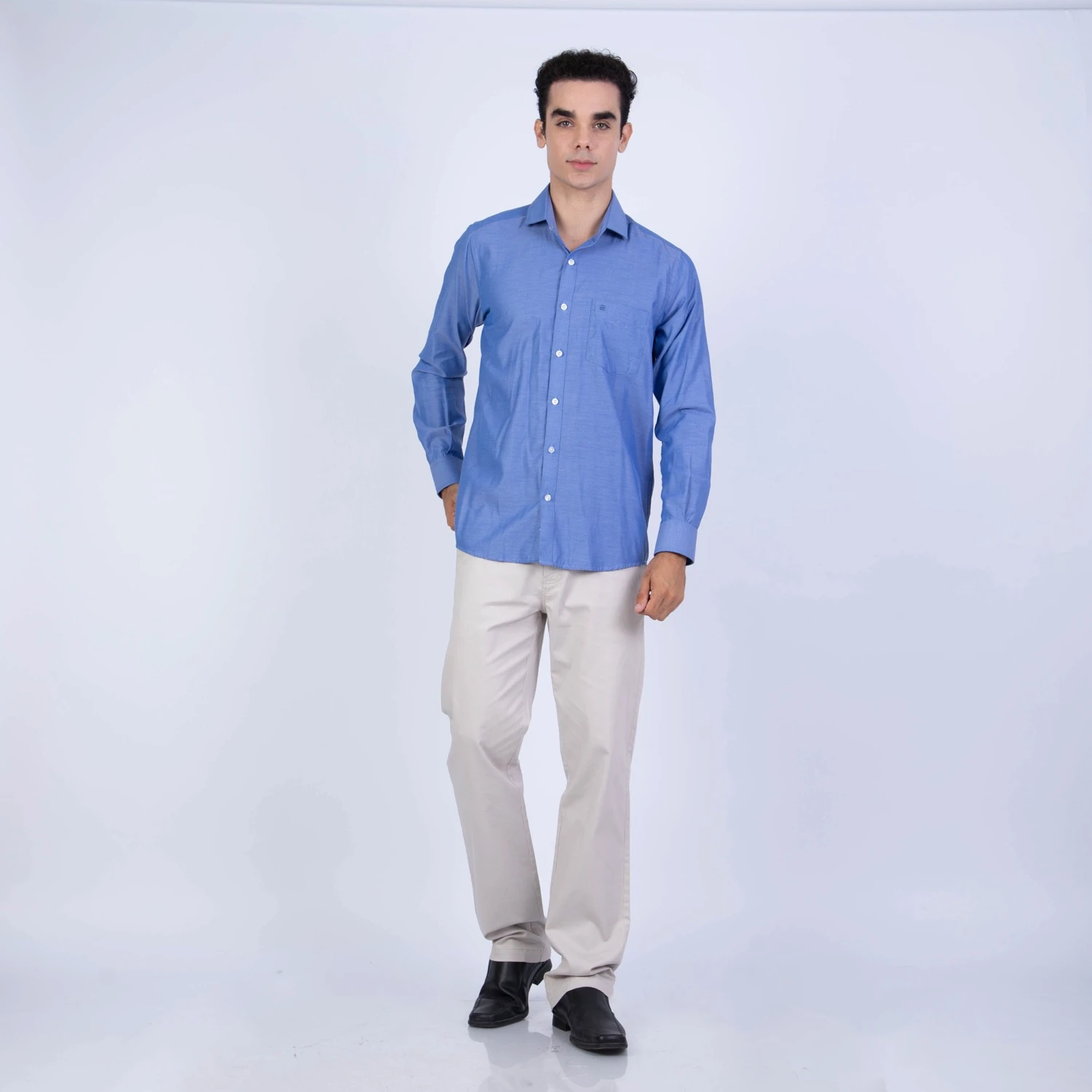 Camisa ML de Vestir Sport Etiqueta Azul con cuello frances PC-6104CA - Imagen 20