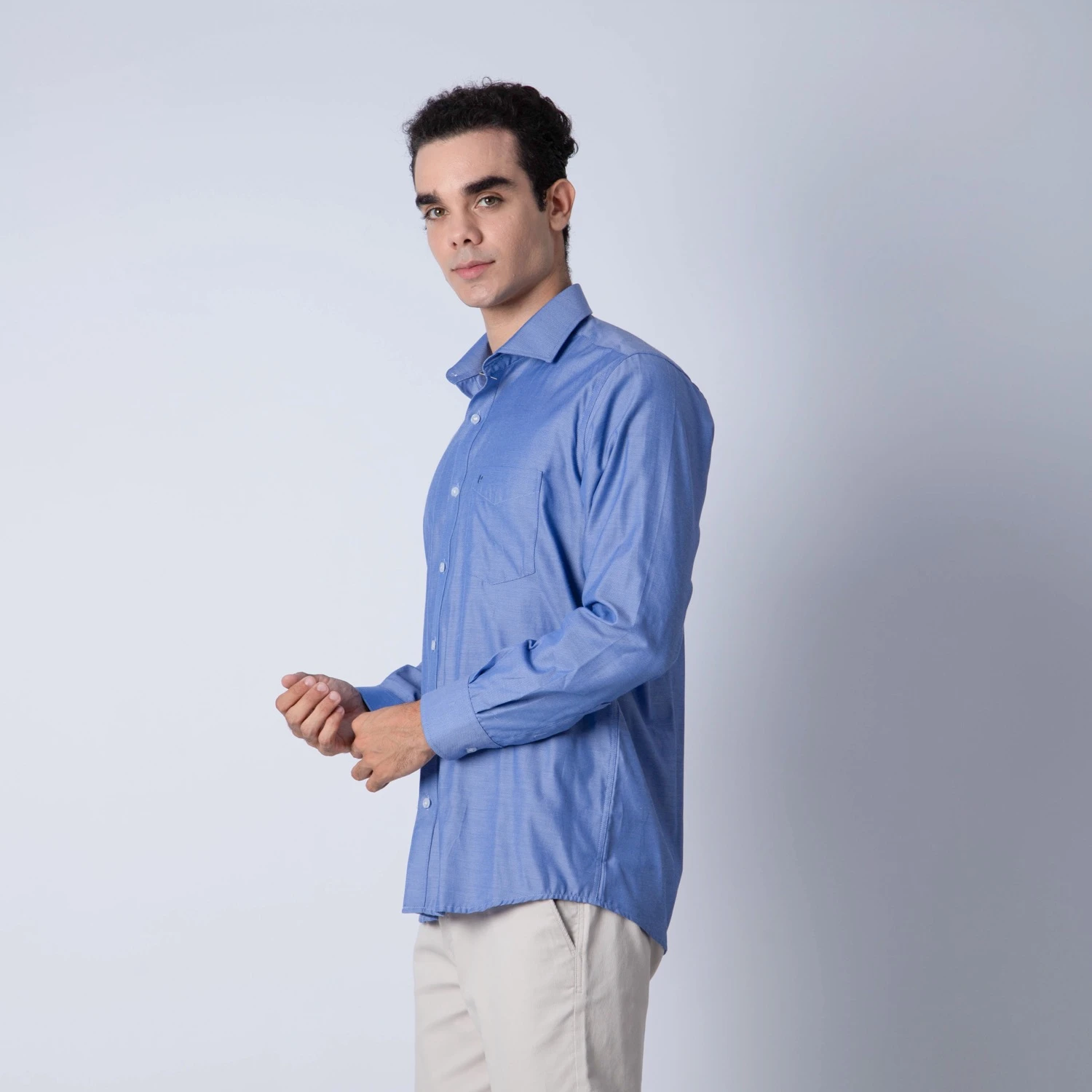 Camisa ML de Vestir Sport Etiqueta Azul con cuello frances PC-6104CA - Imagen 21