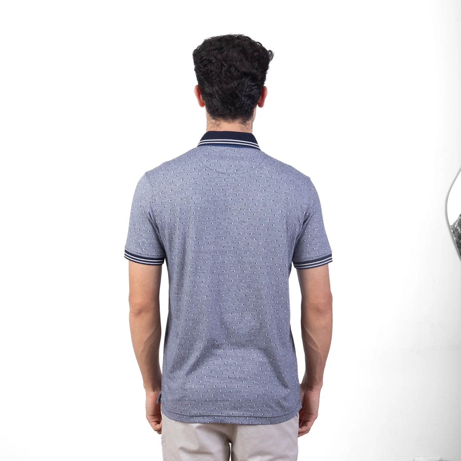 Polo MC Box Mini Jacquard Etiqueta Azul PC-6220PO - Imagen 16