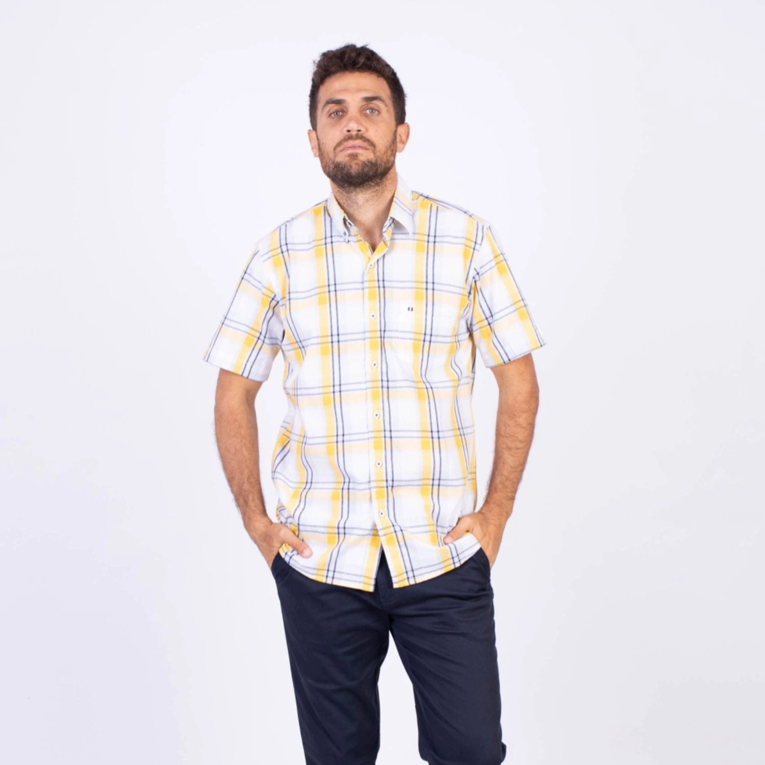 Camisa MC Etiqueta Azul con diseño Francés PC-62634CAA - Imagen 7