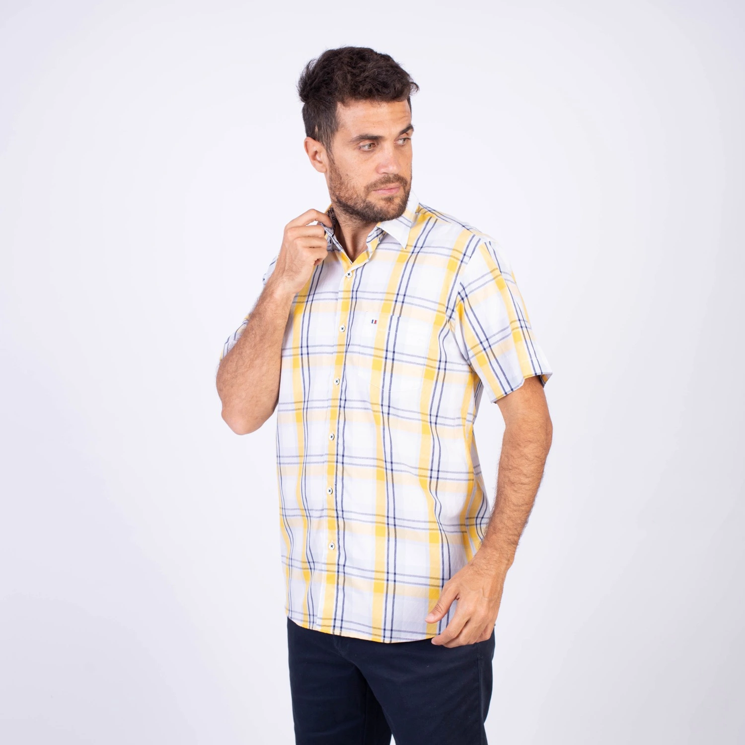 Camisa MC Etiqueta Azul con diseño Francés PC-62634CAA - Imagen 5