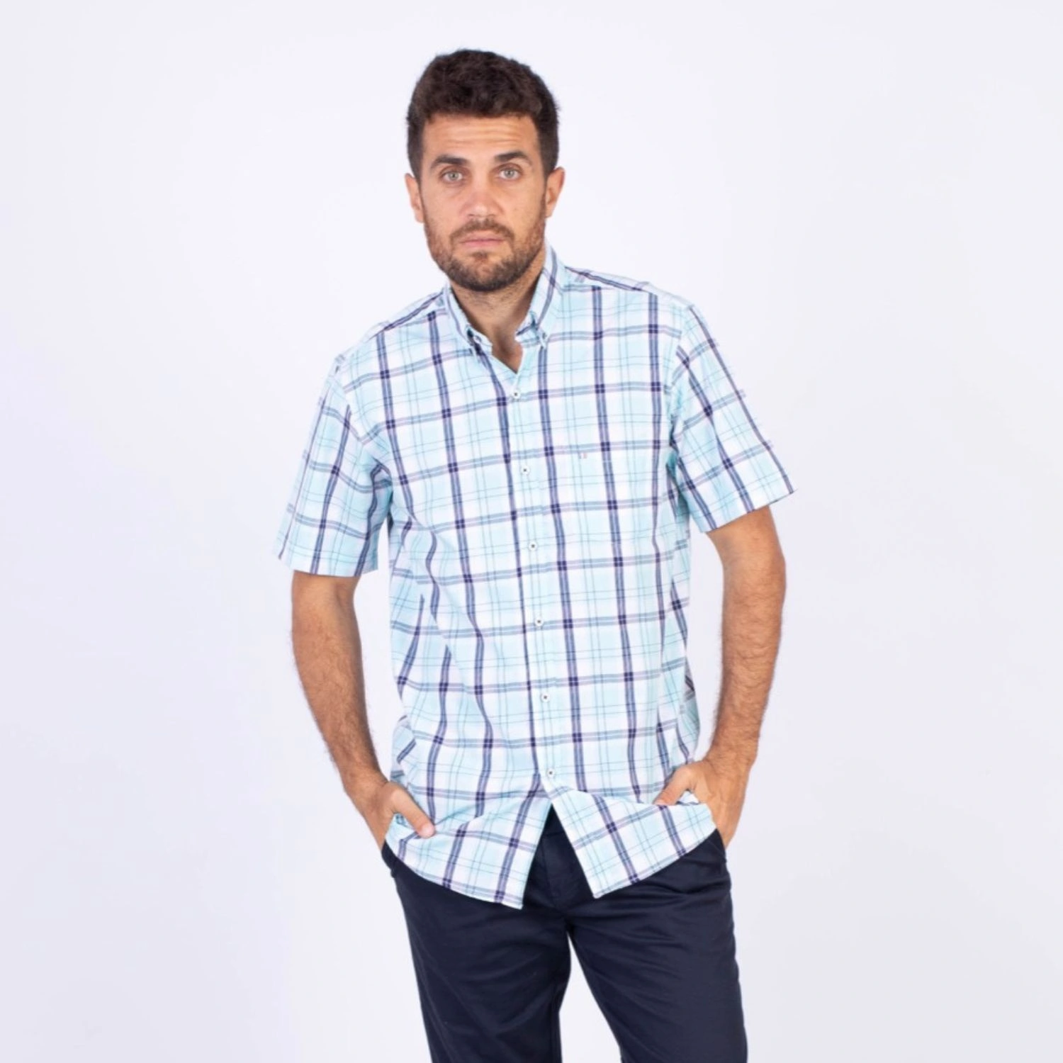 Camisa MC Etiqueta Azul con diseño Francés PC-62634CAA - Imagen 8