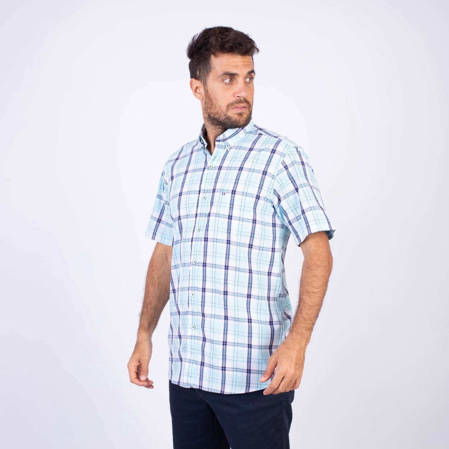 Camisa MC Etiqueta Azul con diseño Francés PC-62634CAA - Imagen 10