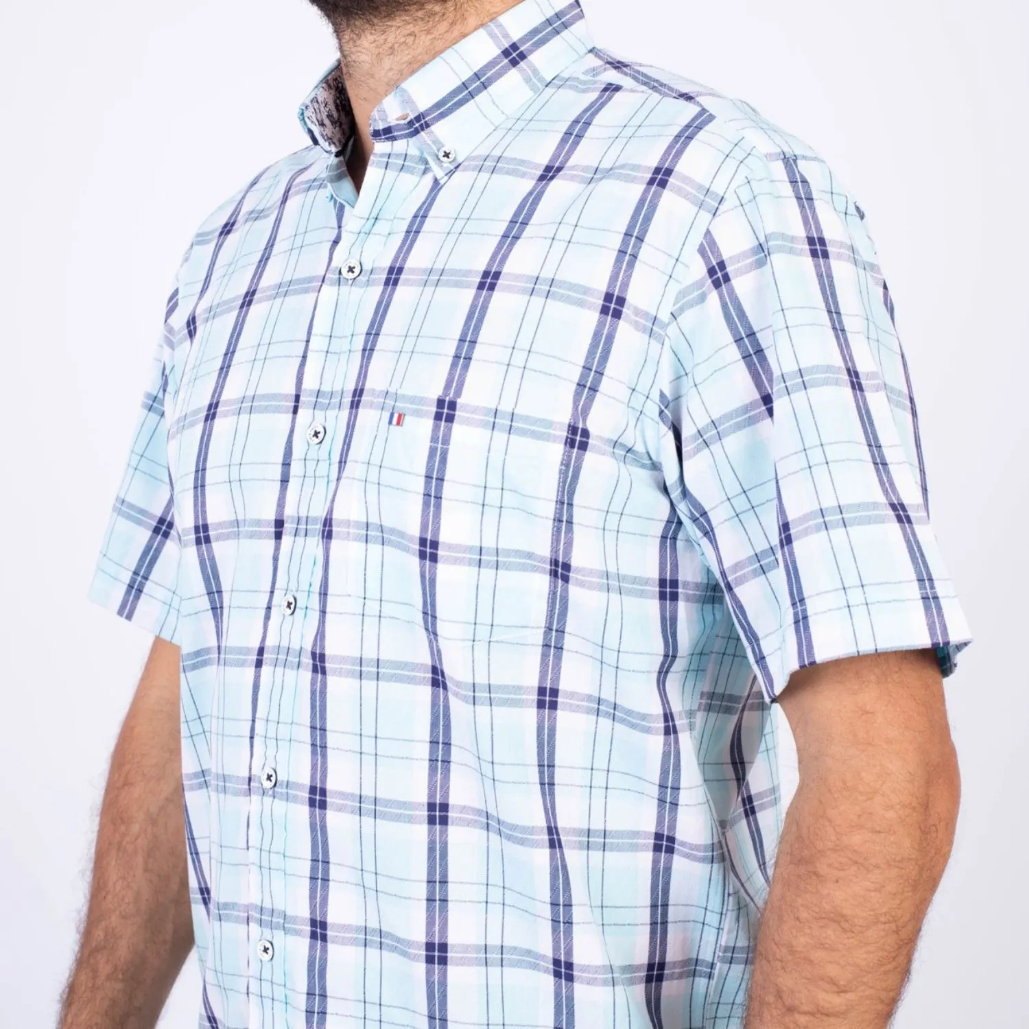 Camisa MC Etiqueta Azul con diseño Francés PC-62634CAA - Imagen 2