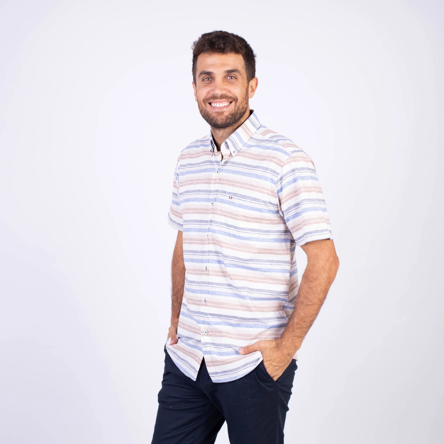 Camisa MC Etiqueta Azul con diseño Francés PC-62635CAA - Imagen 10