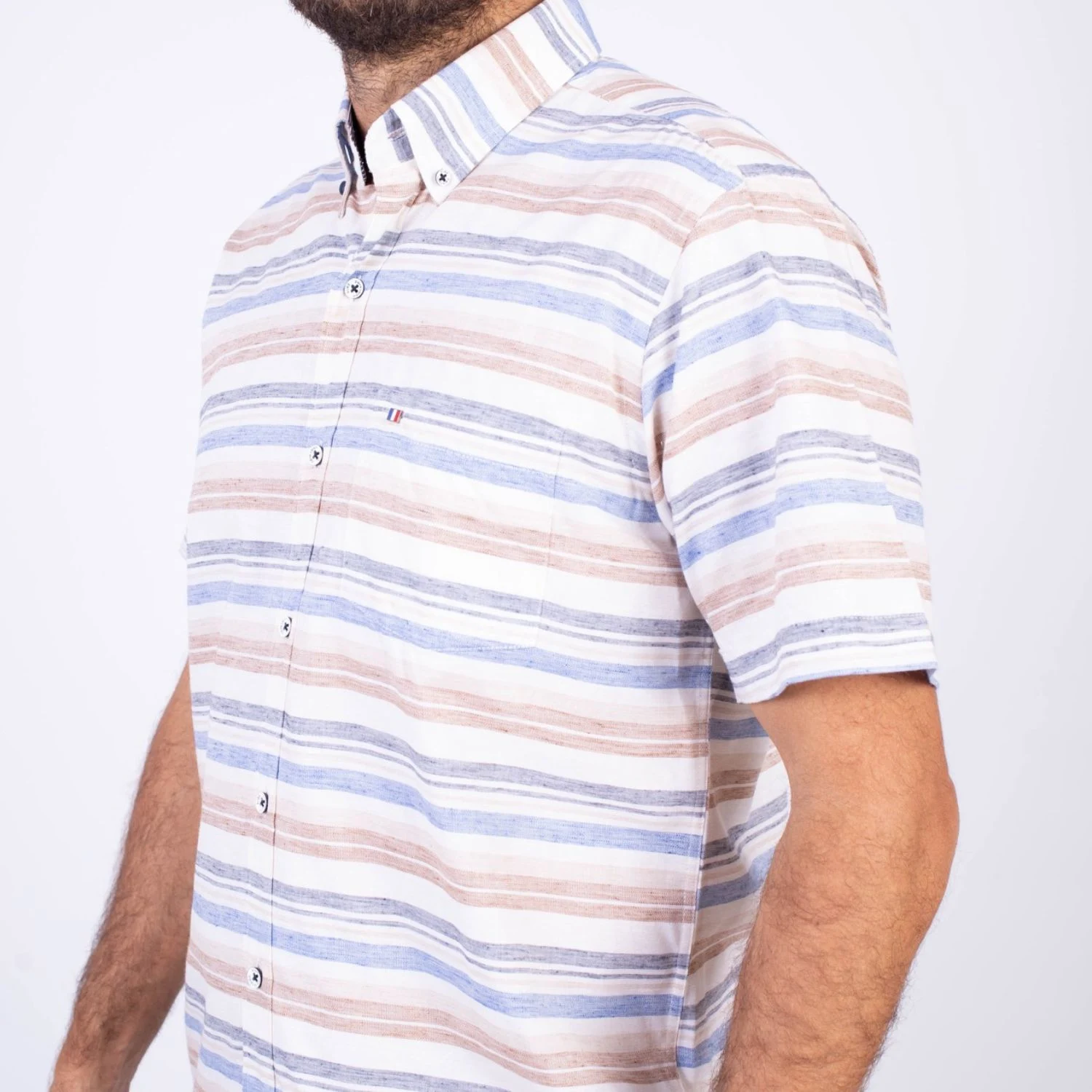 Camisa MC Etiqueta Azul con diseño Francés PC-62635CAA - Imagen 8