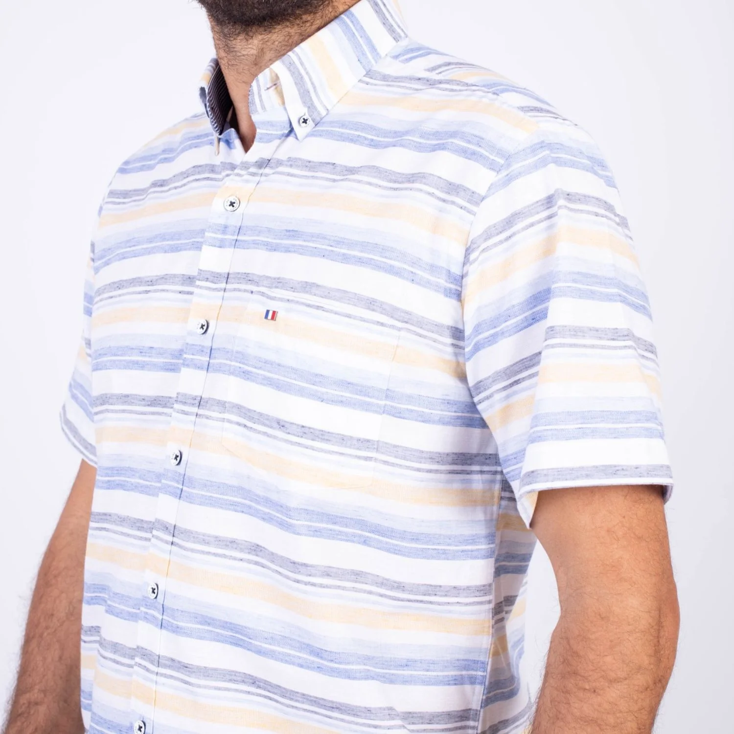 Camisa MC Etiqueta Azul con diseño Francés PC-62635CAA - Imagen 3