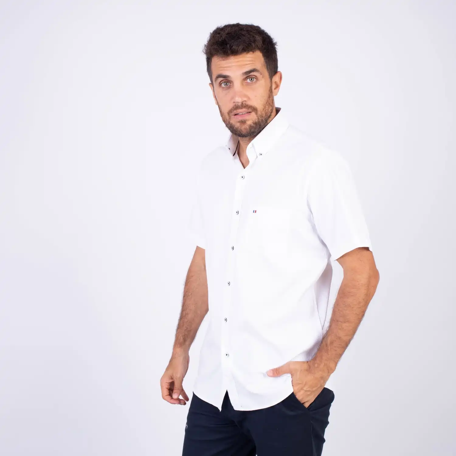Camisa MC Seersucker Etiqueta Azul PC-62632CAA - Imagen 2