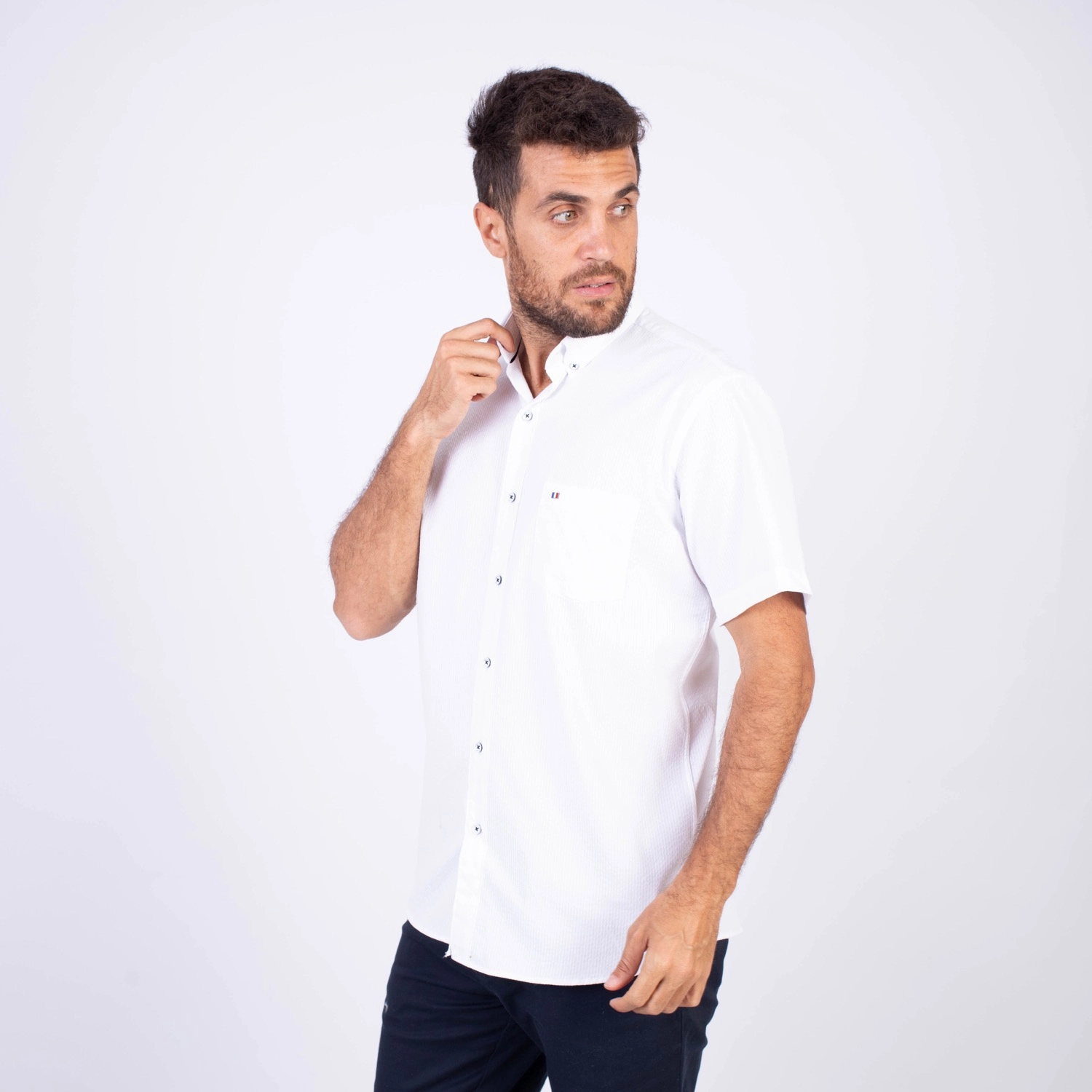 Camisa MC Seersucker Etiqueta Azul PC-62632CAA - Imagen 17