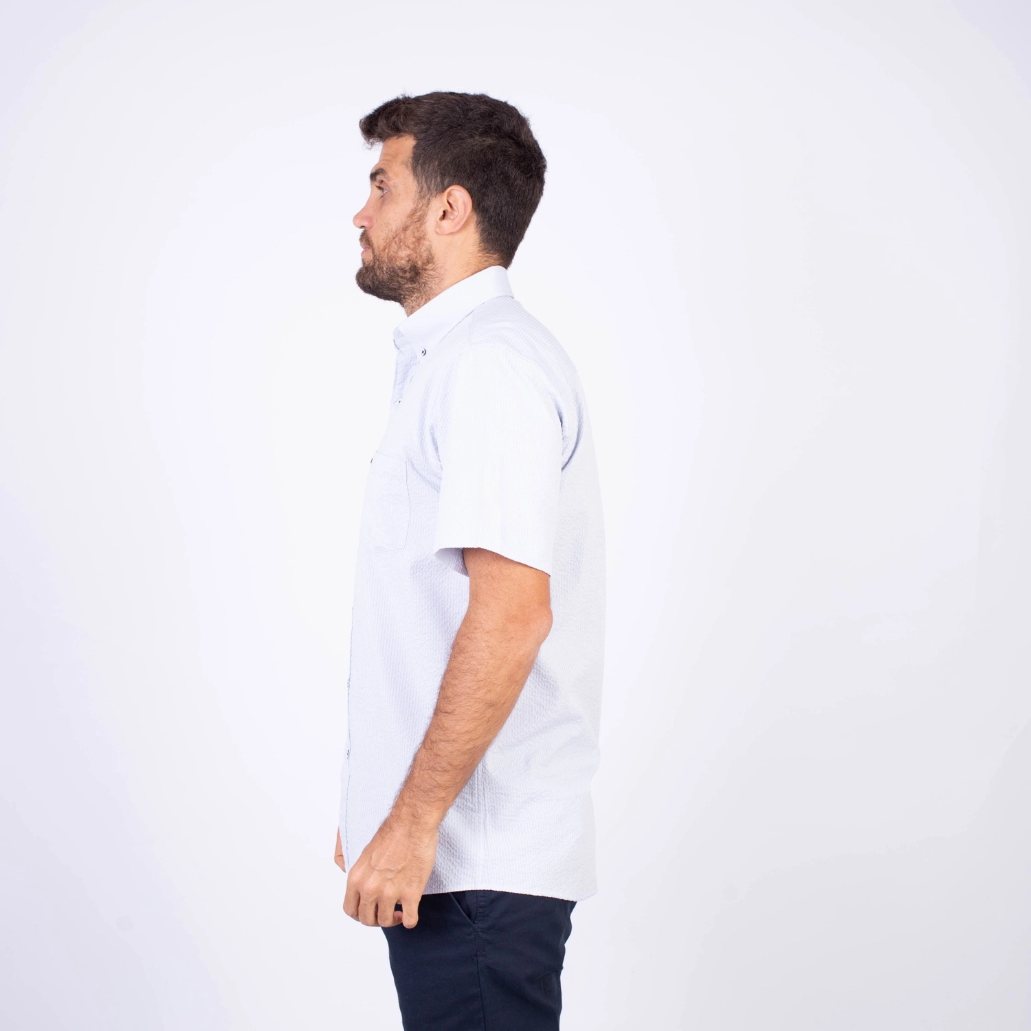 Camisa MC Seersucker Etiqueta Azul PC-62632CAA - Imagen 4