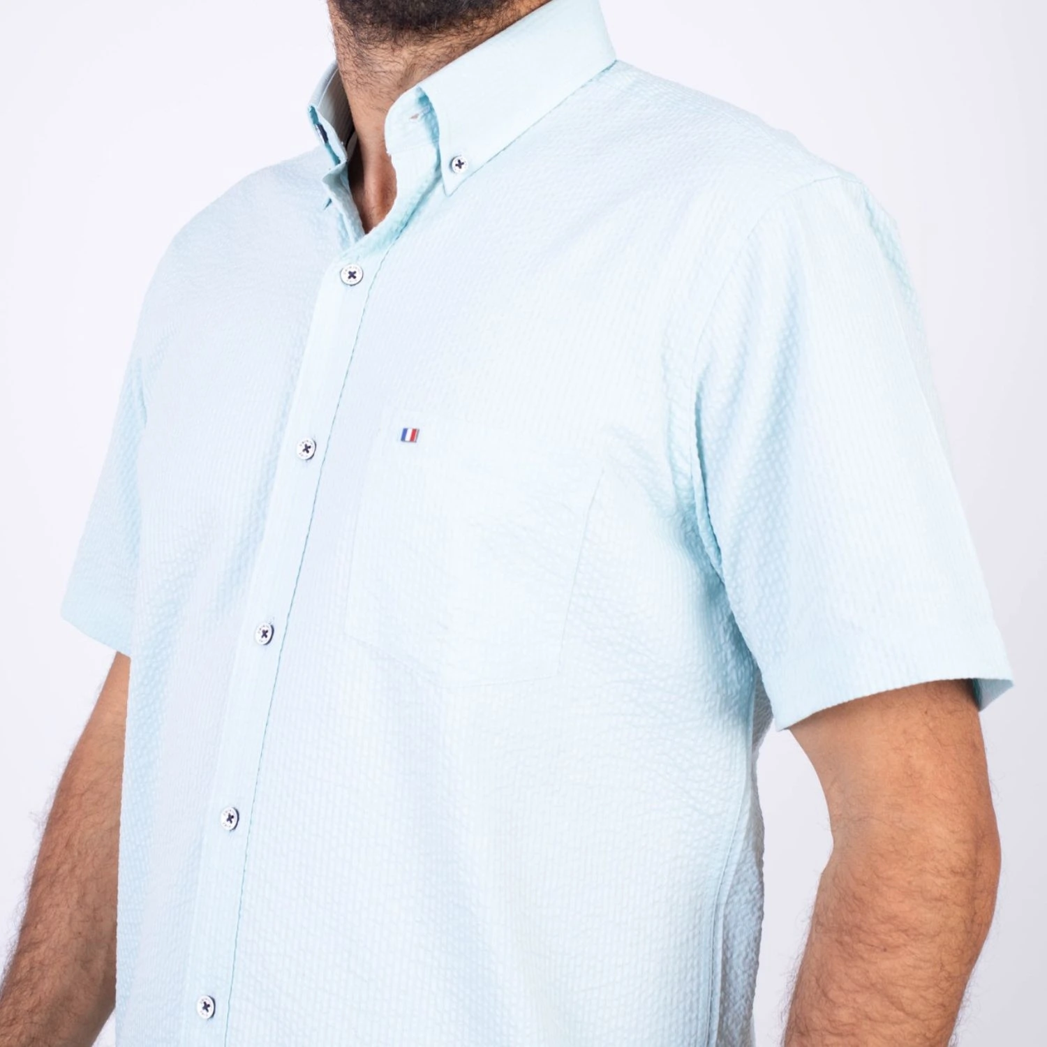 Camisa MC Seersucker Etiqueta Azul PC-62632CAA - Imagen 9