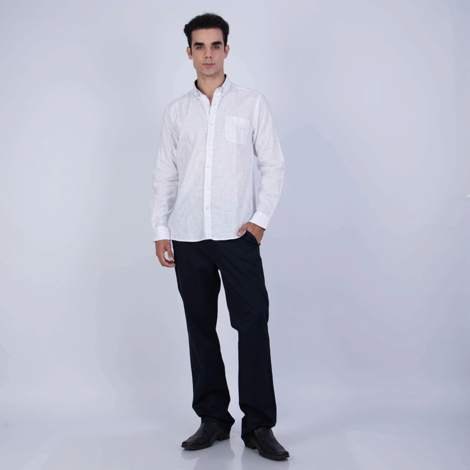 Camisa ML Etiqueta Azul con diseño frances PC-62612CAA - Imagen 7