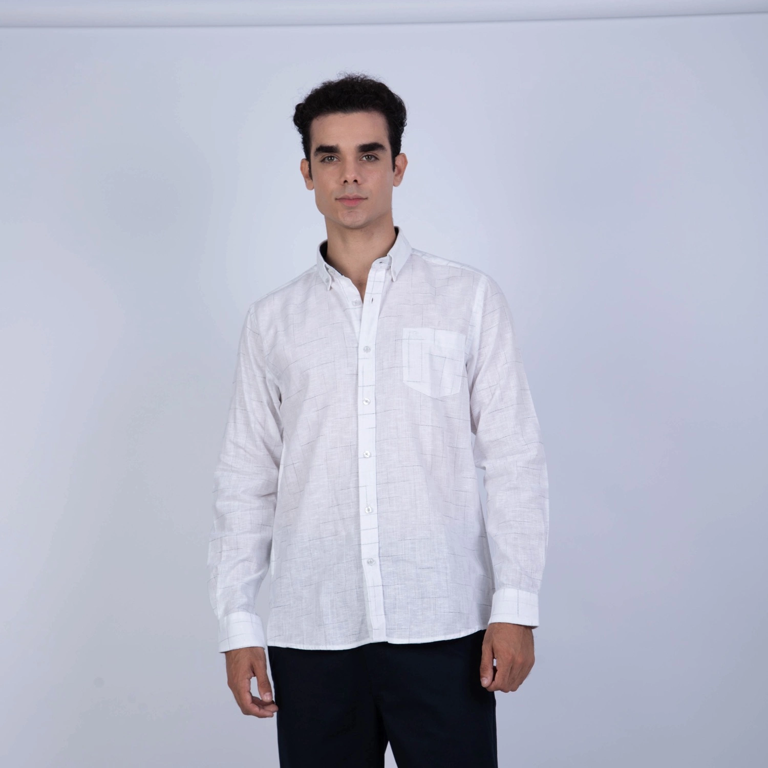 Camisa ML Etiqueta Azul con diseño frances PC-62612CAA - Imagen 4