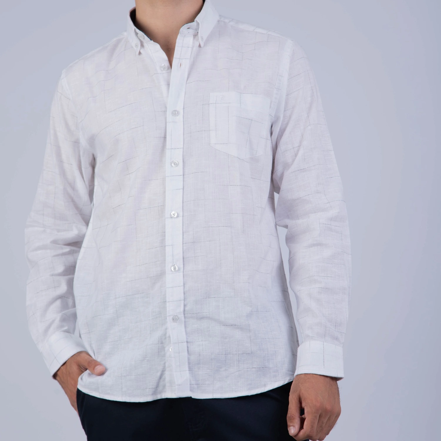 Camisa ML Etiqueta Azul con diseño frances PC-62612CAA - Imagen 3