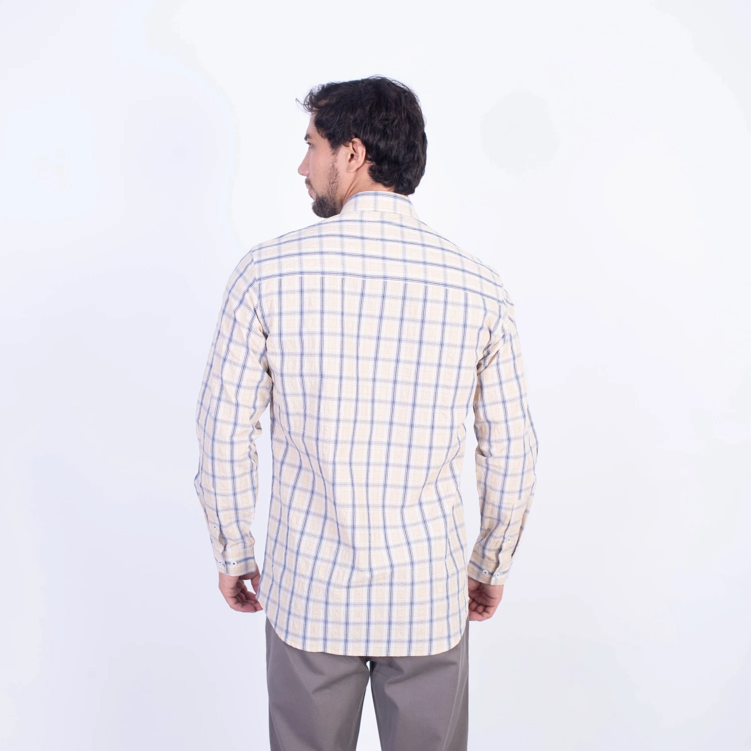 Camisa ML Seersucker Etiqueta Azul PC-62652CA. - Imagen 10