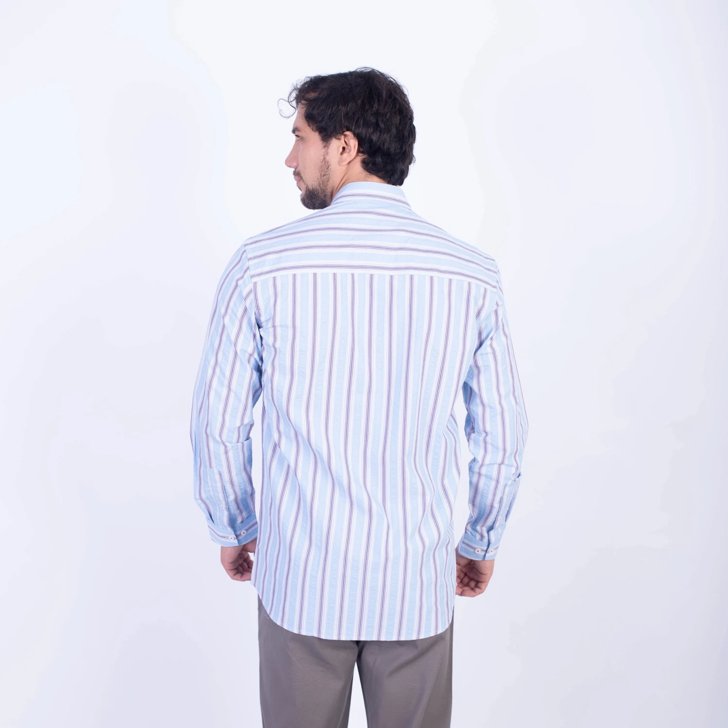 Camisa ML Seersucker Etiqueta Azul con diseño frances PC-62651CA - Imagen 11
