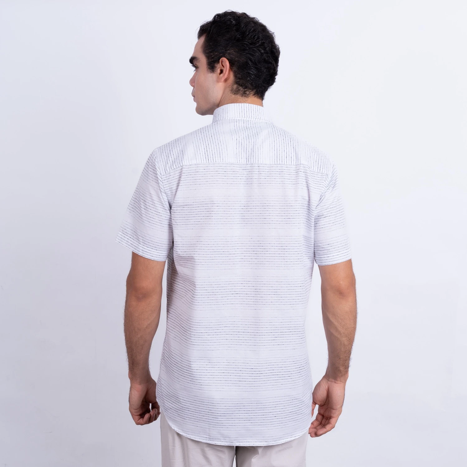 Camisa MC Etiqueta Linen Collection con diseño Francés PC-62431CA - Imagen 5
