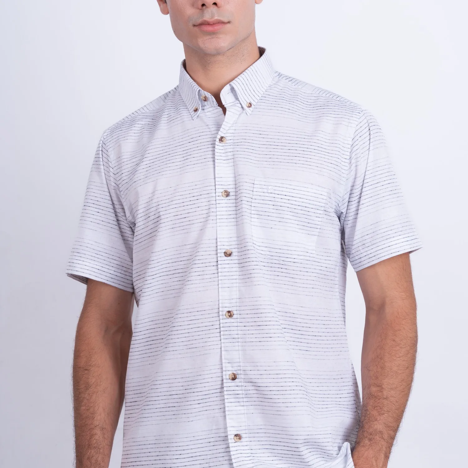 Camisa MC Etiqueta Linen Collection con diseño Francés PC-62431CA - Imagen 6