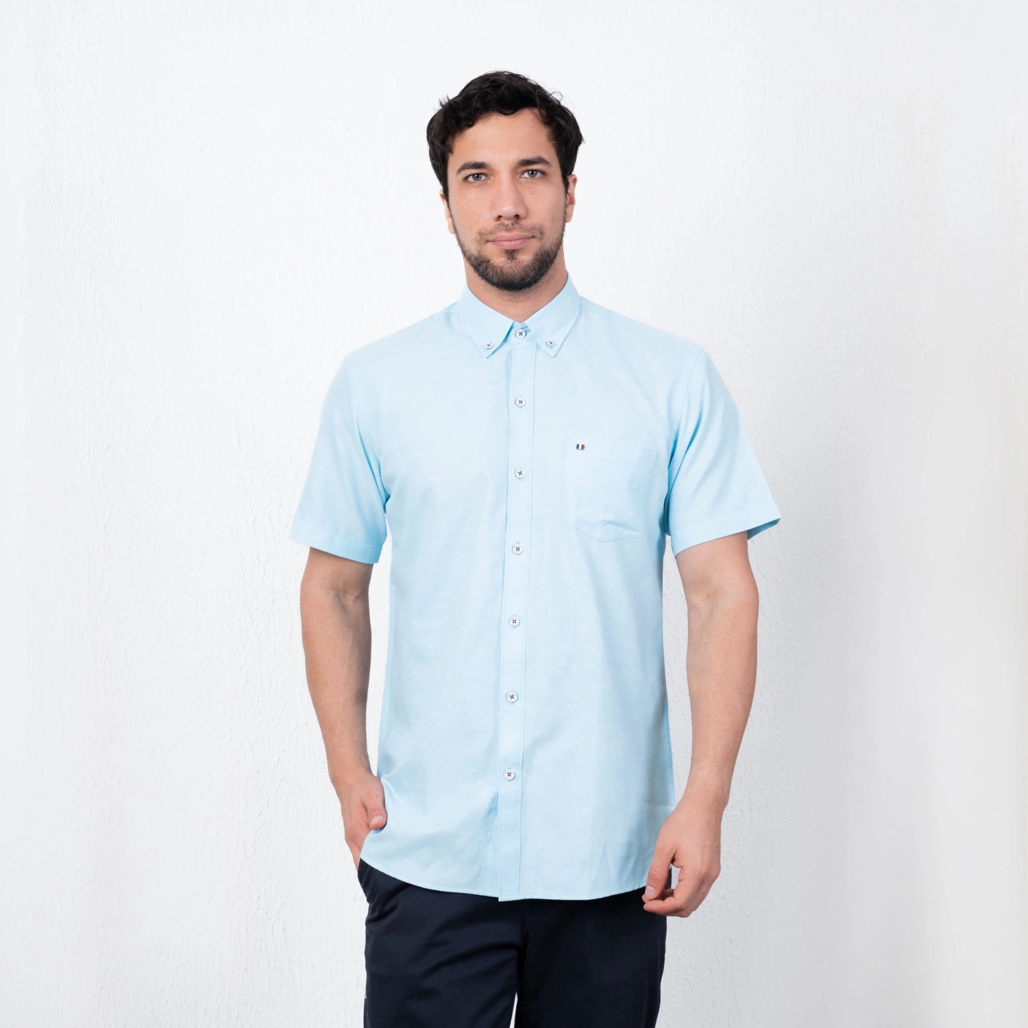 Camisa Oxford MC Etiqueta Azul con diseño Francés PC-62606CA - Imagen 10