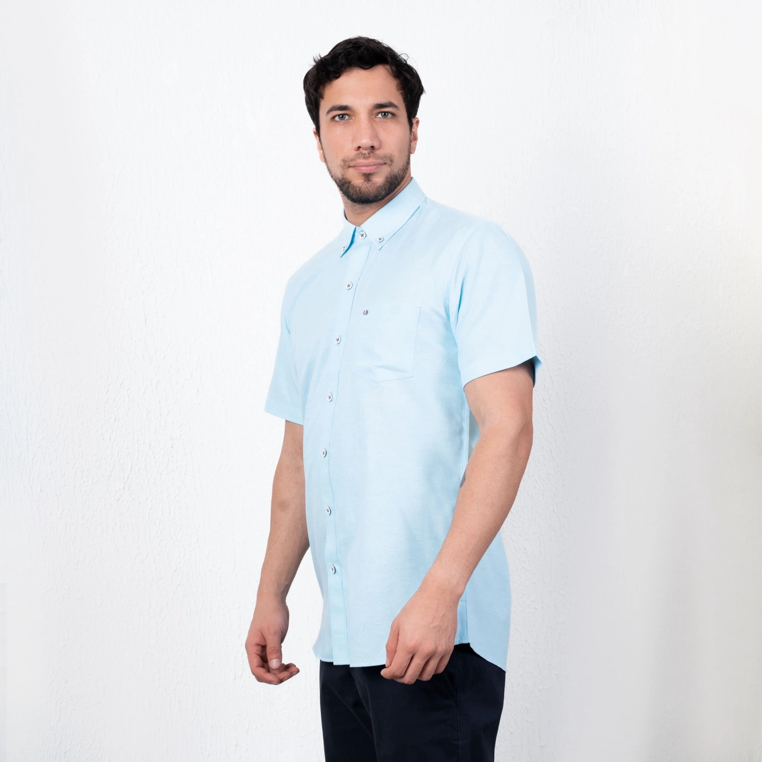 Camisa Oxford MC Etiqueta Azul con diseño Francés PC-62606CA - Imagen 9
