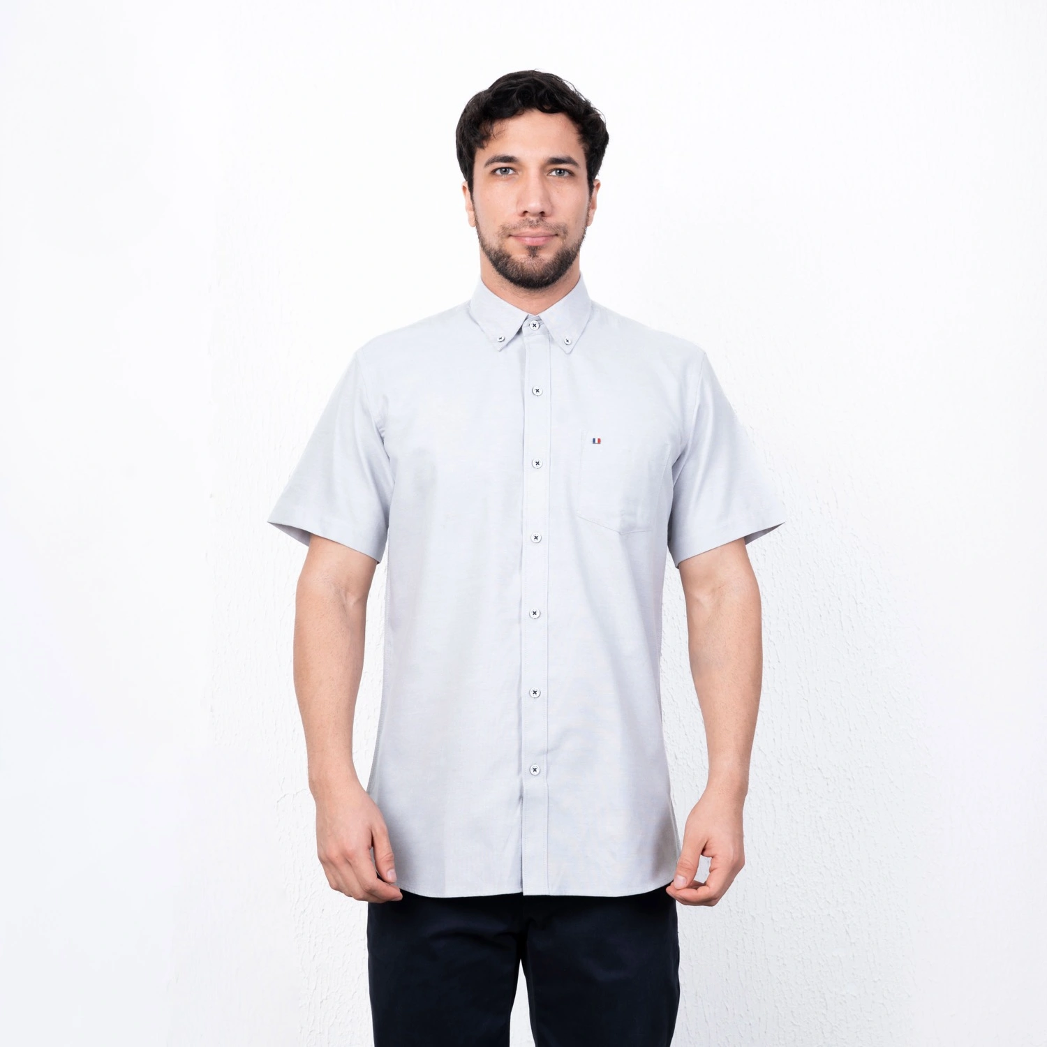 Camisa Oxford MC Etiqueta Azul con diseño Francés PC-62606CA - Imagen 6