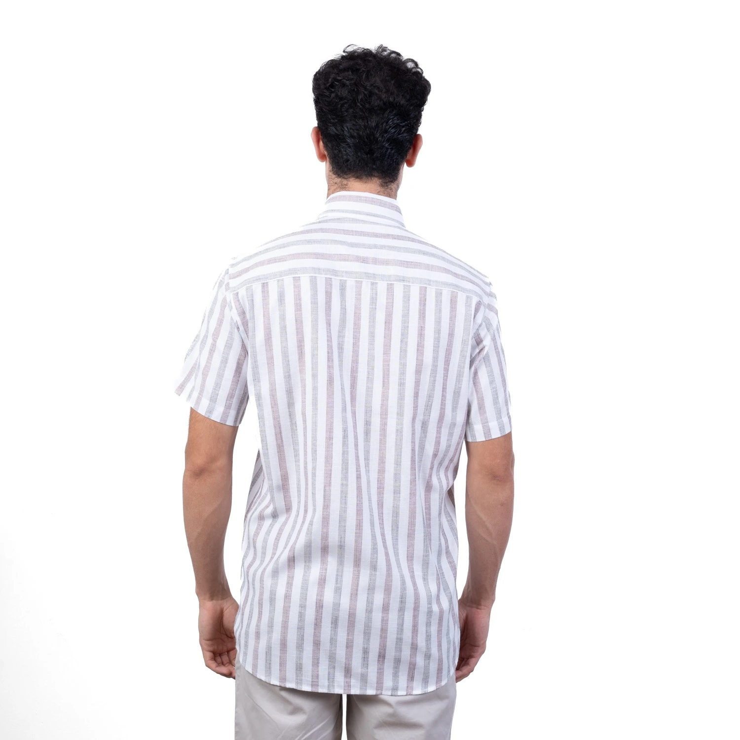 Camisa MC Etiqueta Linen Collection con diseño Francés PC-62420CA - Imagen 3