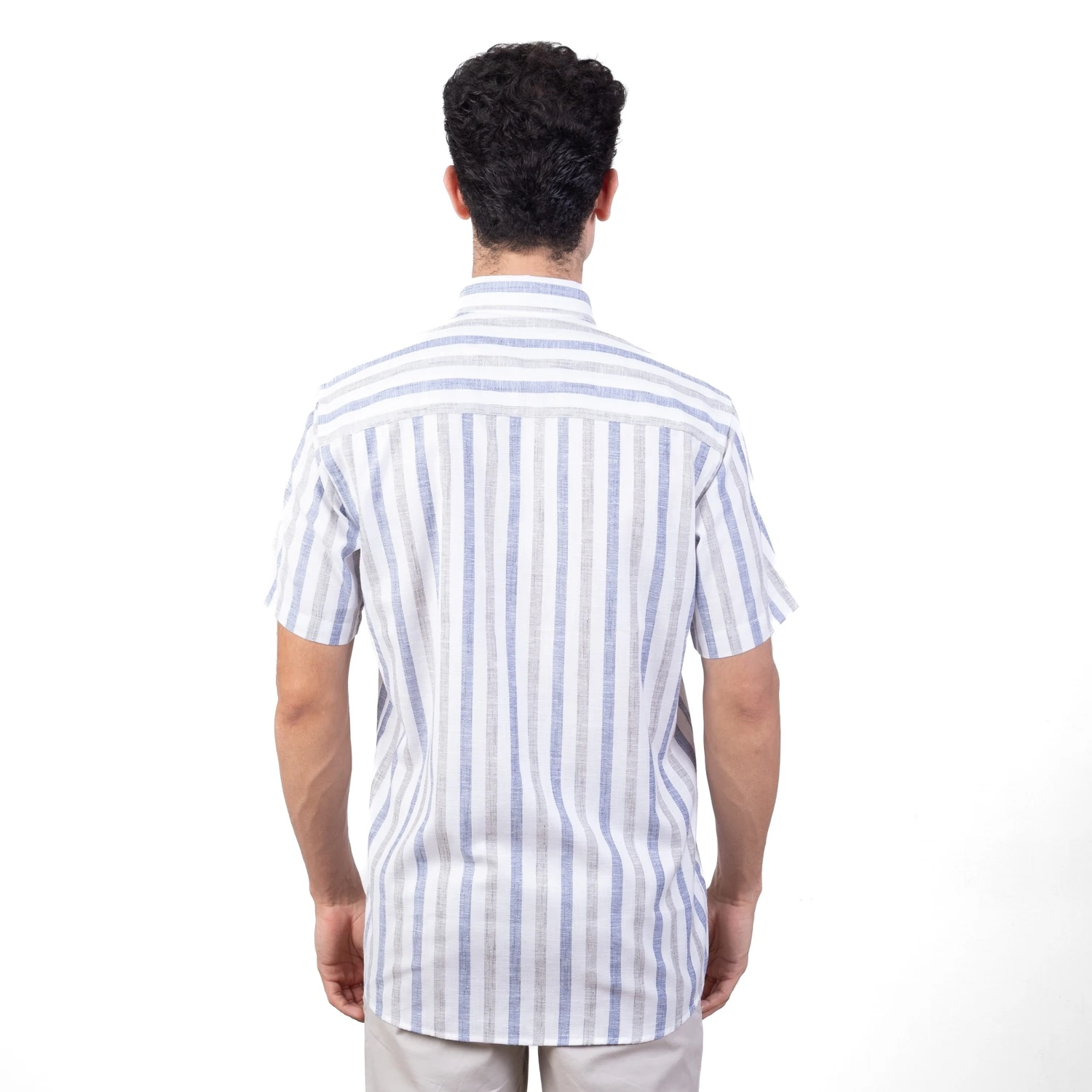 Camisa MC Etiqueta Linen Collection con diseño Francés PC-62420CA - Imagen 9