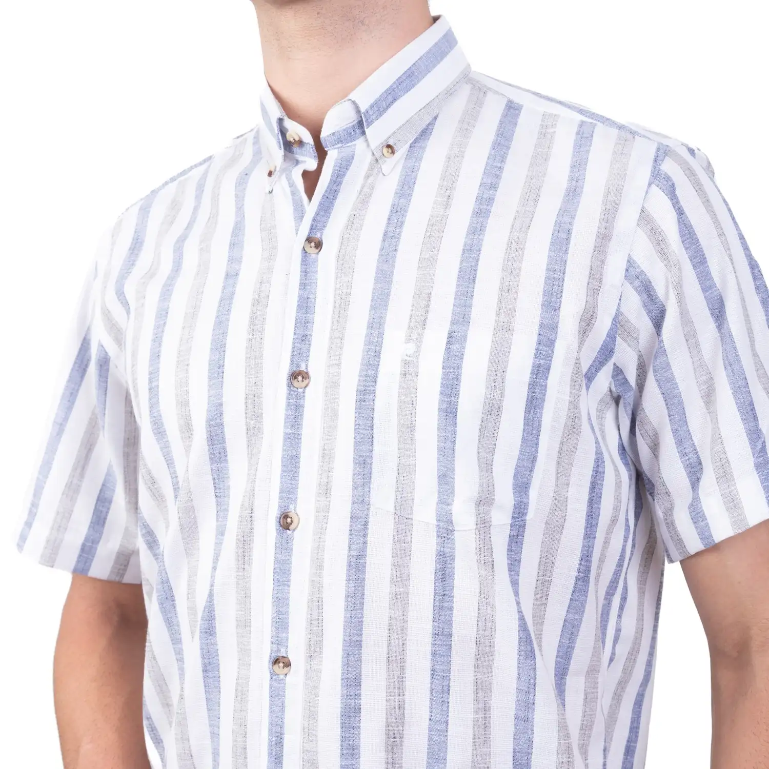 Camisa MC Etiqueta Linen Collection con diseño Francés PC-62420CA - Imagen 11