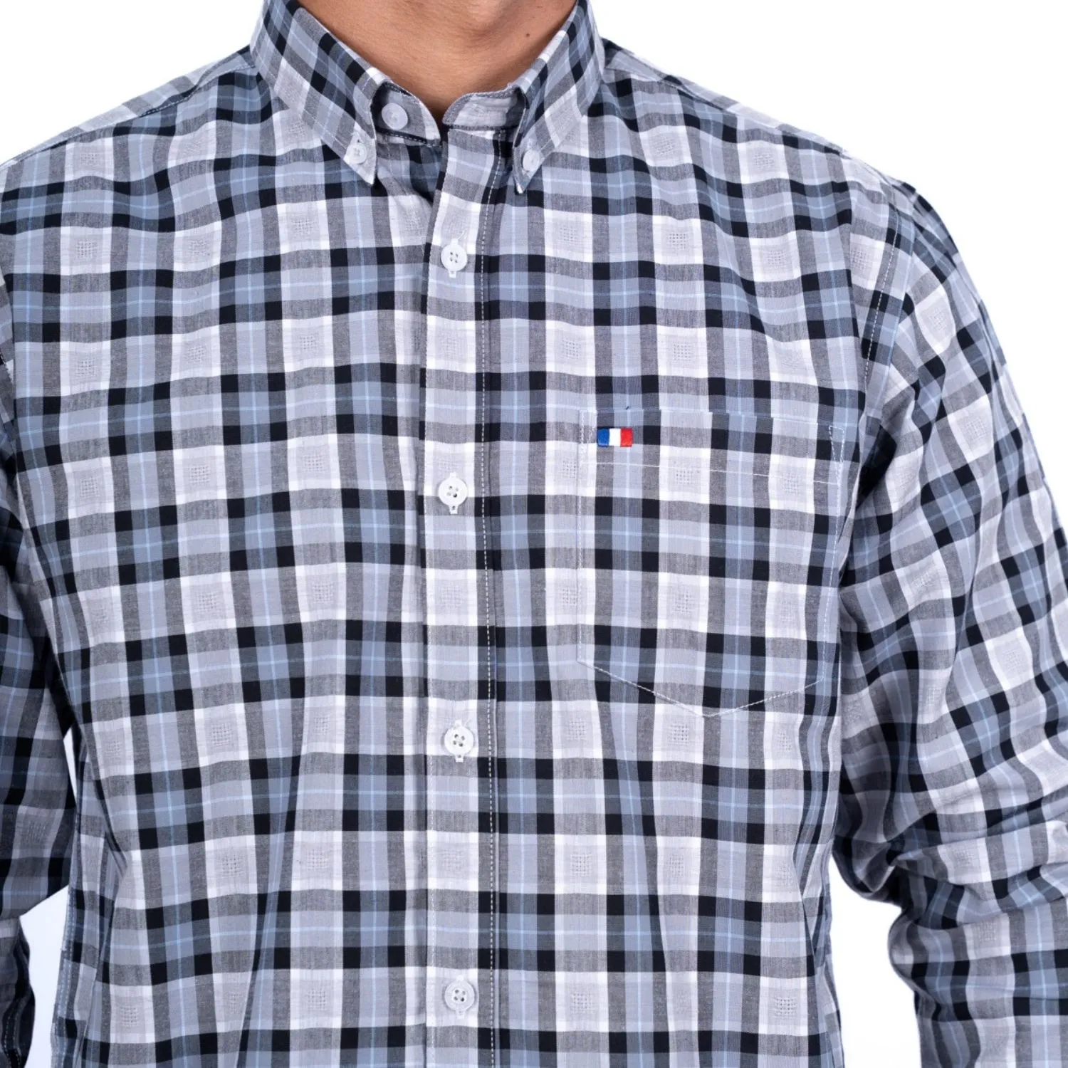 Camisa ML Etiqueta Azul con diseño Francés PC-63601CA - Imagen 4