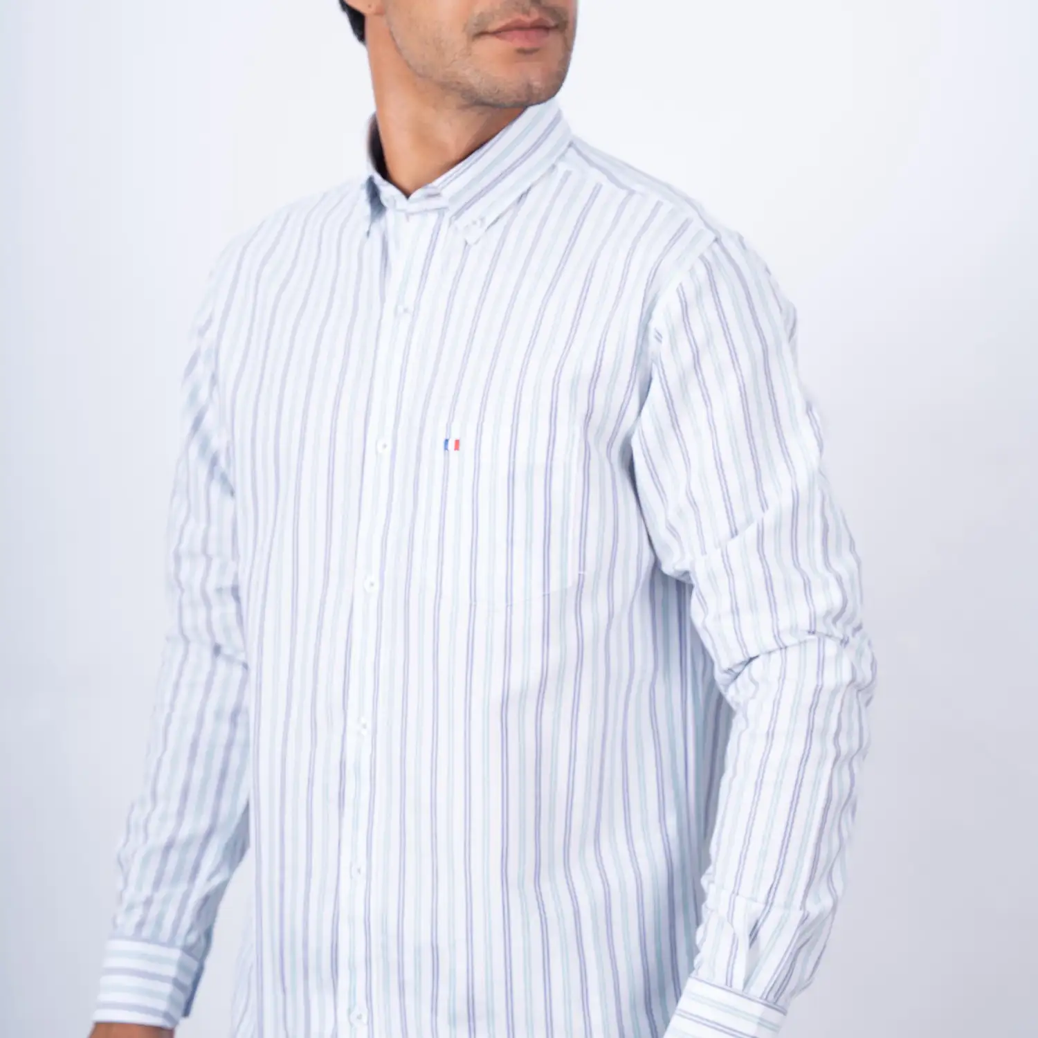 Camisa ML Etiqueta Azul con diseño Francés PC-63603CA - Imagen 3