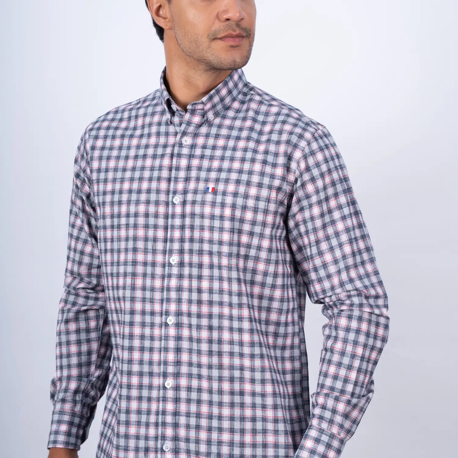 Camisa ML Etiqueta Azul con diseño Francés PC-63602CA - Imagen 2