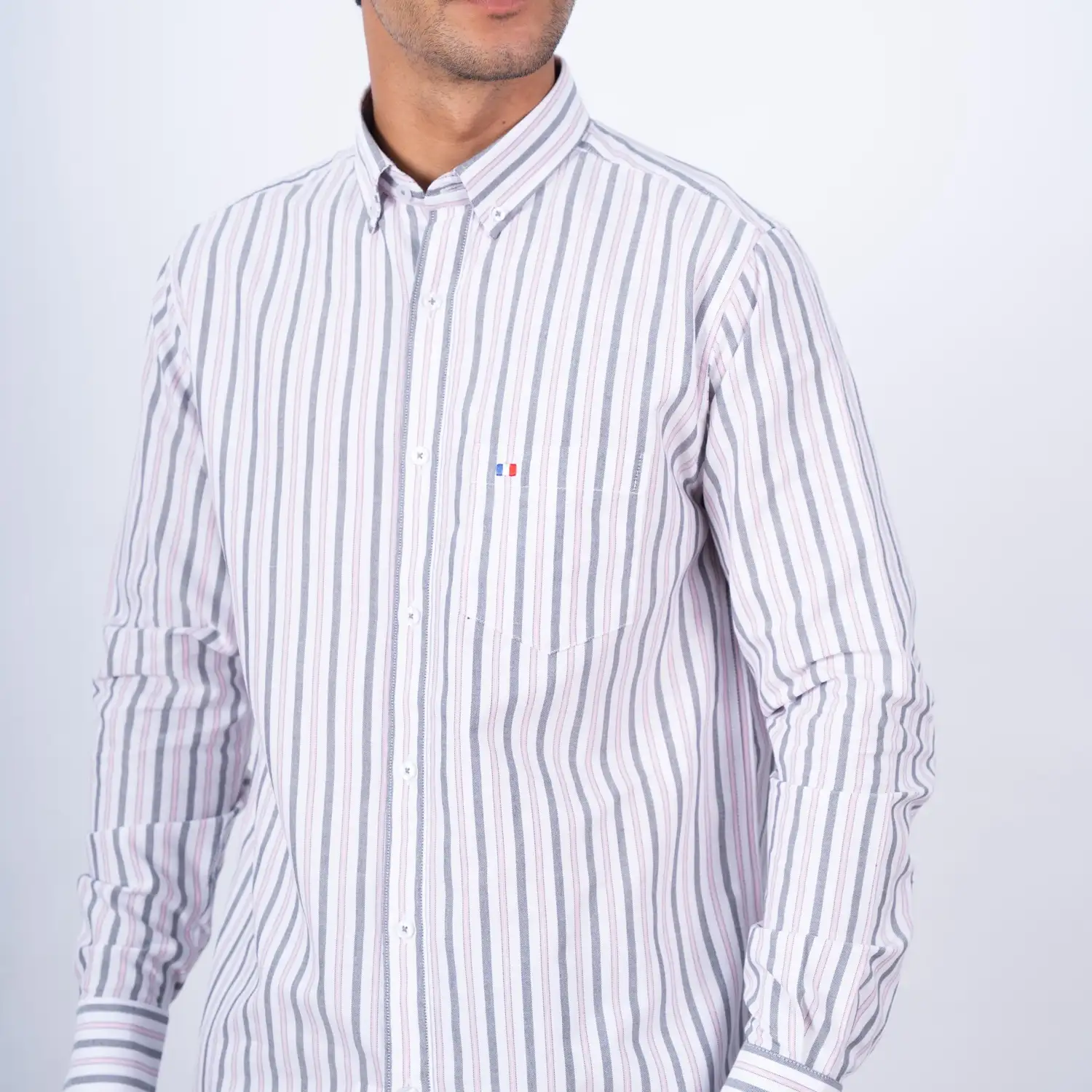 Camisa ML Etiqueta Azul con diseño Francés PC-63604CA - Imagen 6
