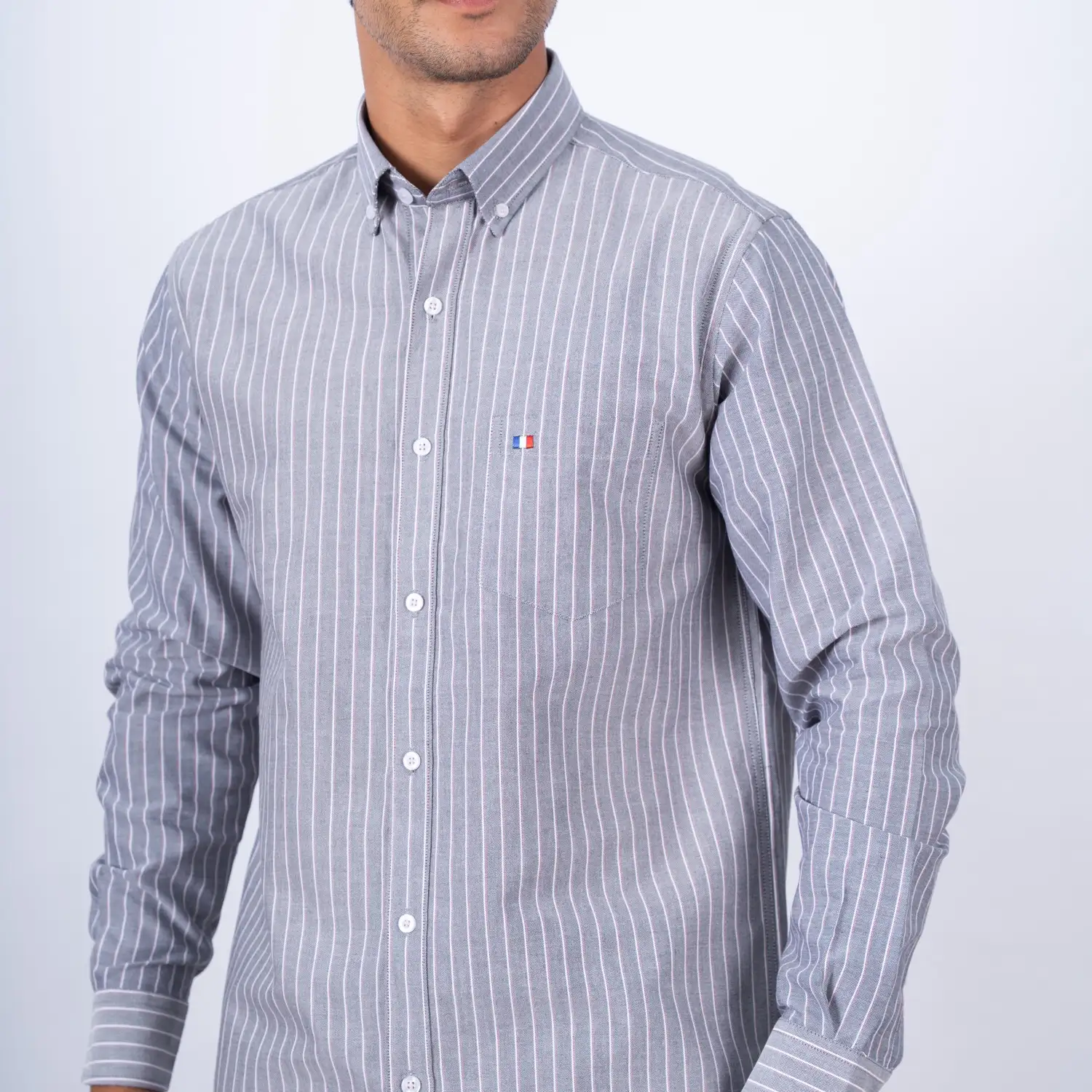 Camisa ML Etiqueta Azul con diseño Francés PC-63604CA - Imagen 2
