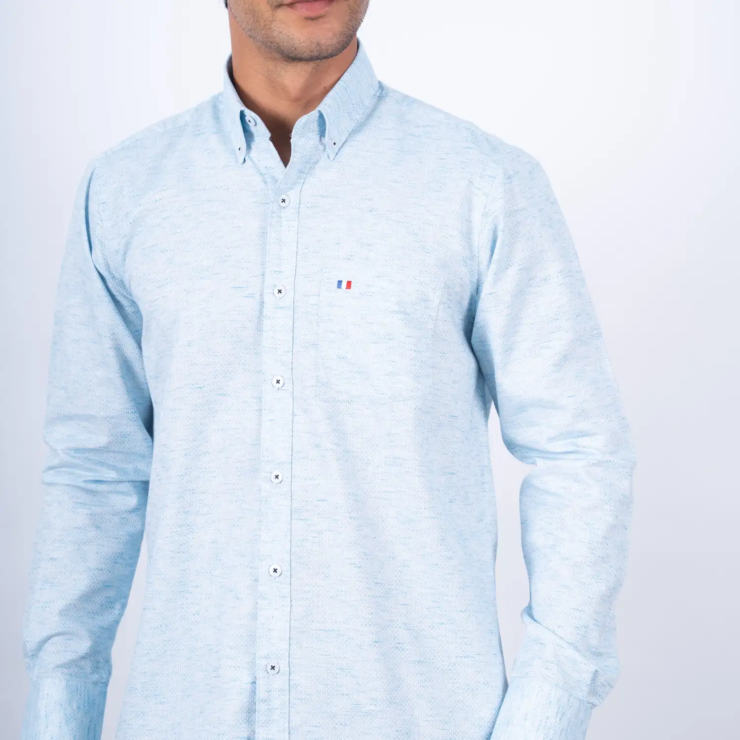 Camisa ML Etiqueta Azul con diseño Francés PC-63611CA - Imagen 7