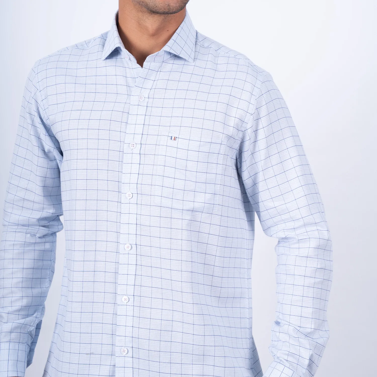 Camisa ML Sport con Cuello Frances Etiqueta Tessuto Made in Italy PC-63701CA - Imagen 3