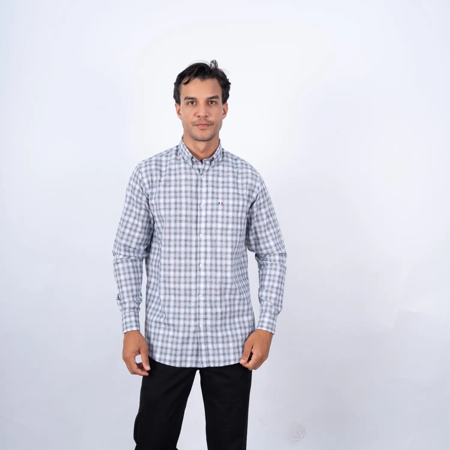 Camisa ML Etiqueta Azul con diseño Francés PC-63602CA - Imagen 3