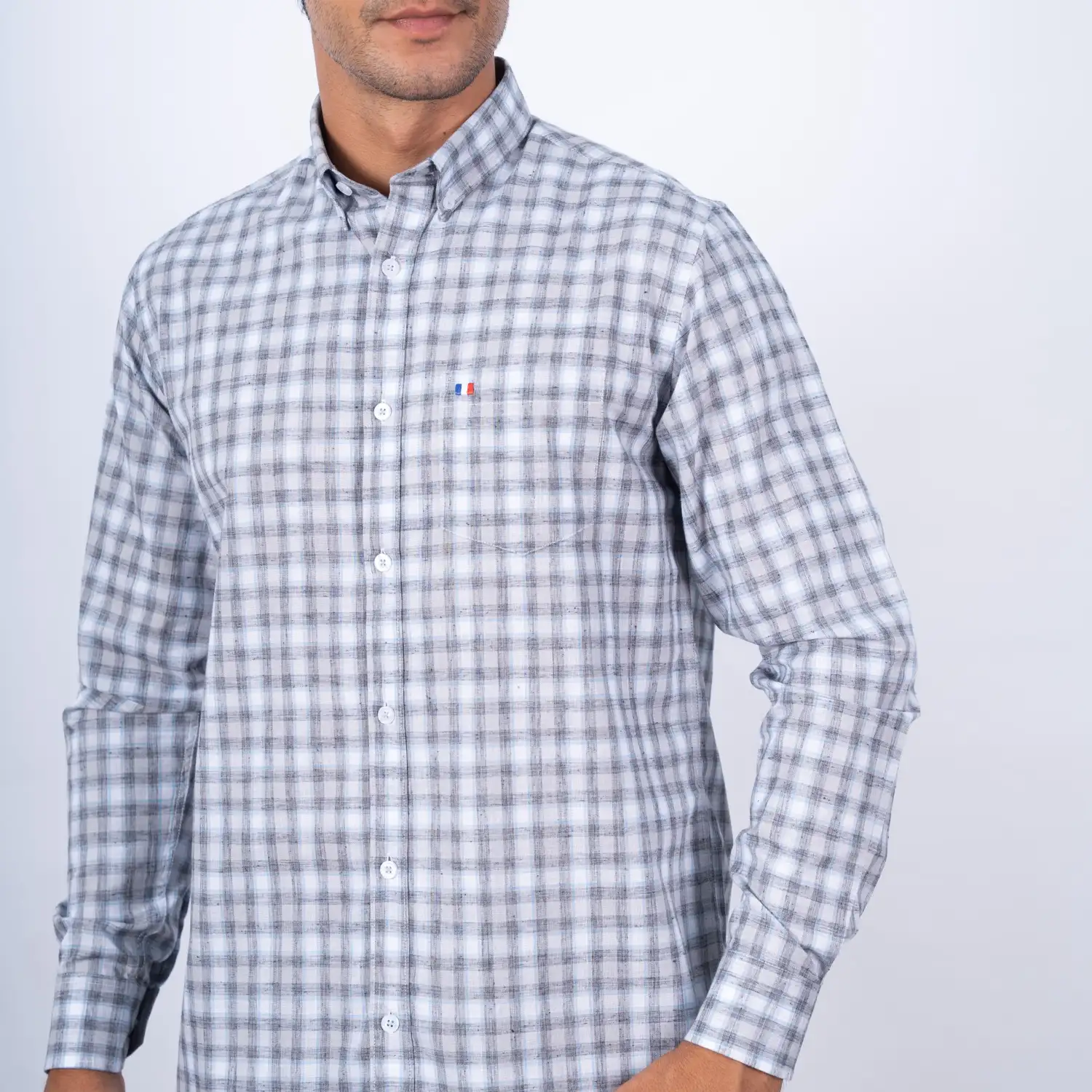 Camisa ML Etiqueta Azul con diseño Francés PC-63602CA - Imagen 6
