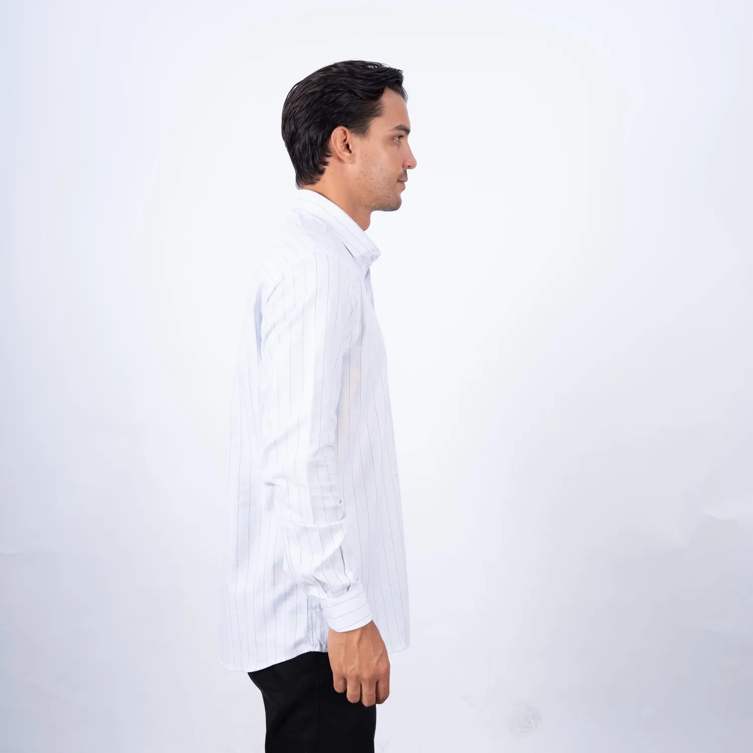 Camisa ML Sport con Cuello Frances Etiqueta Tessuto PC-63700CA - Imagen 2