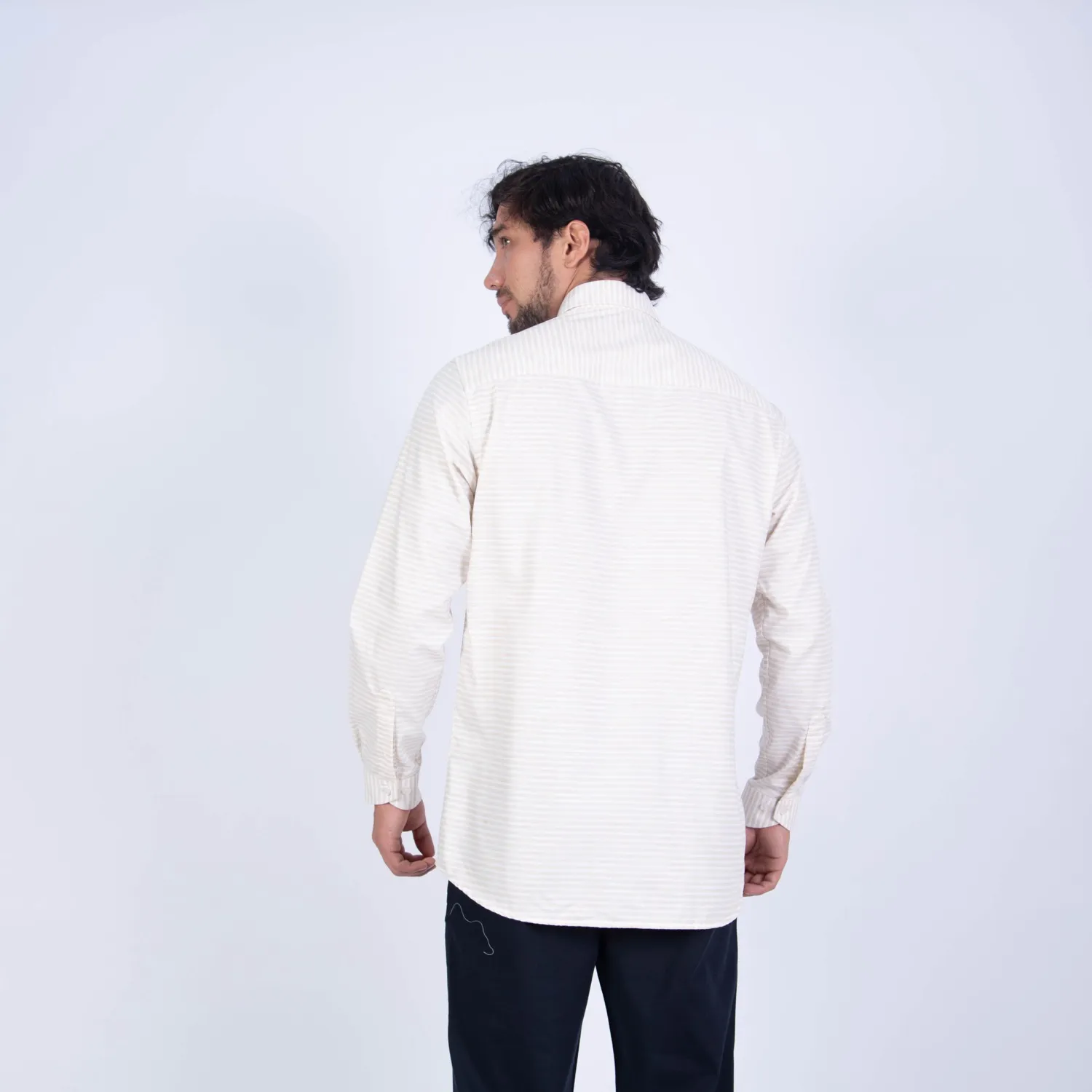 Camisa ML Sport con Cuello Frances Etiqueta Puro Lino Italy PC-63800CAA - Imagen 10