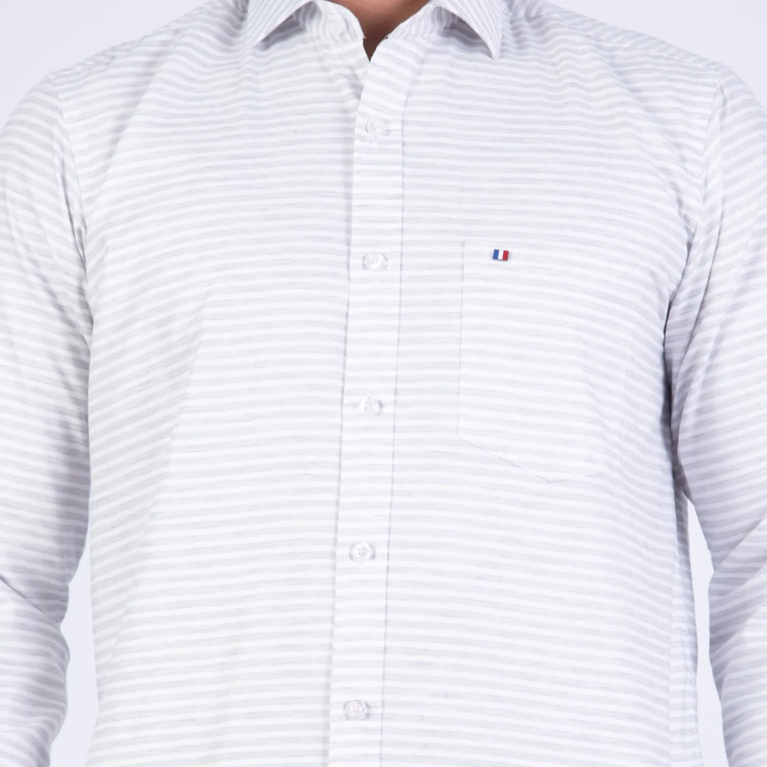 Camisa ML Sport con Cuello Frances Etiqueta Puro Lino Italy PC-63800CAA - Imagen 5