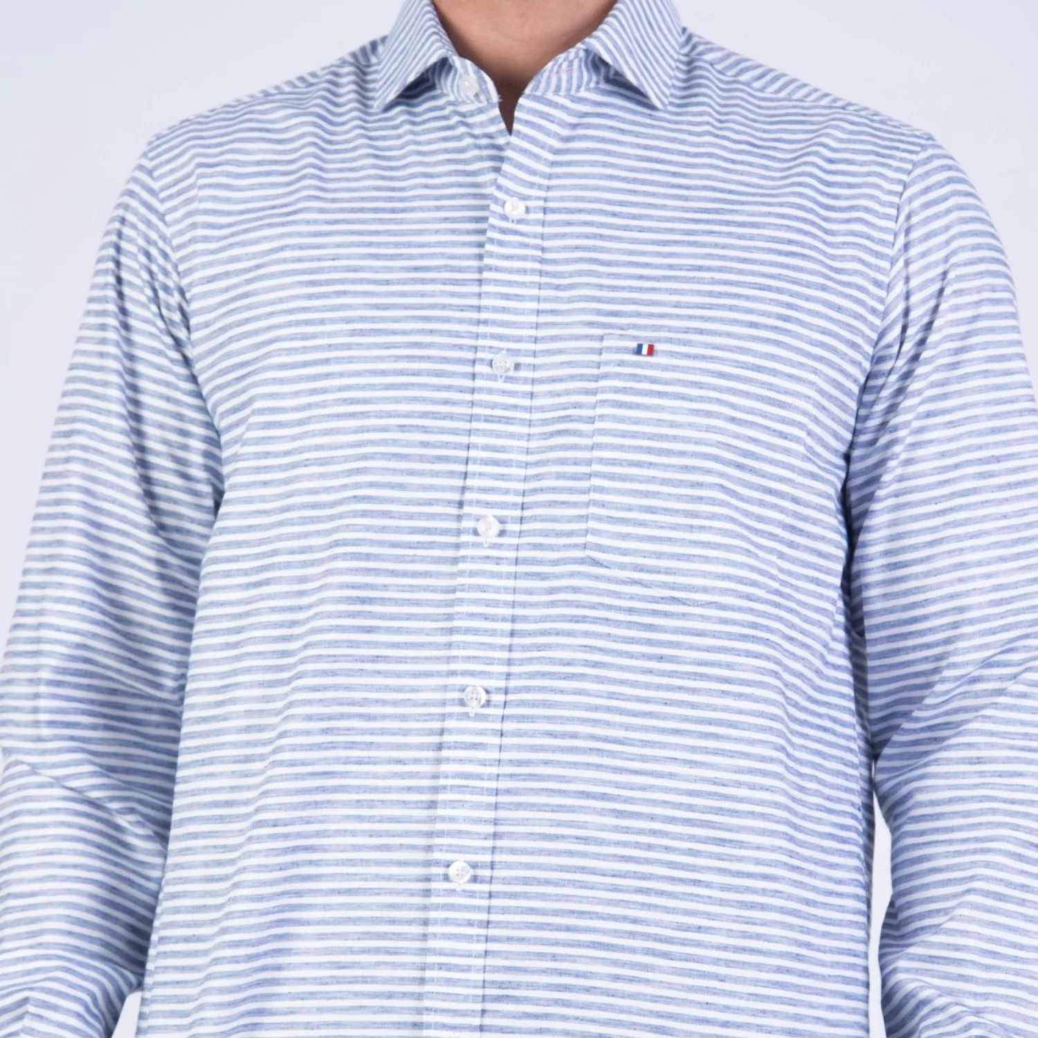 Camisa ML Sport con Cuello Frances Etiqueta Puro Lino Italy PC-63800CAA - Imagen 16