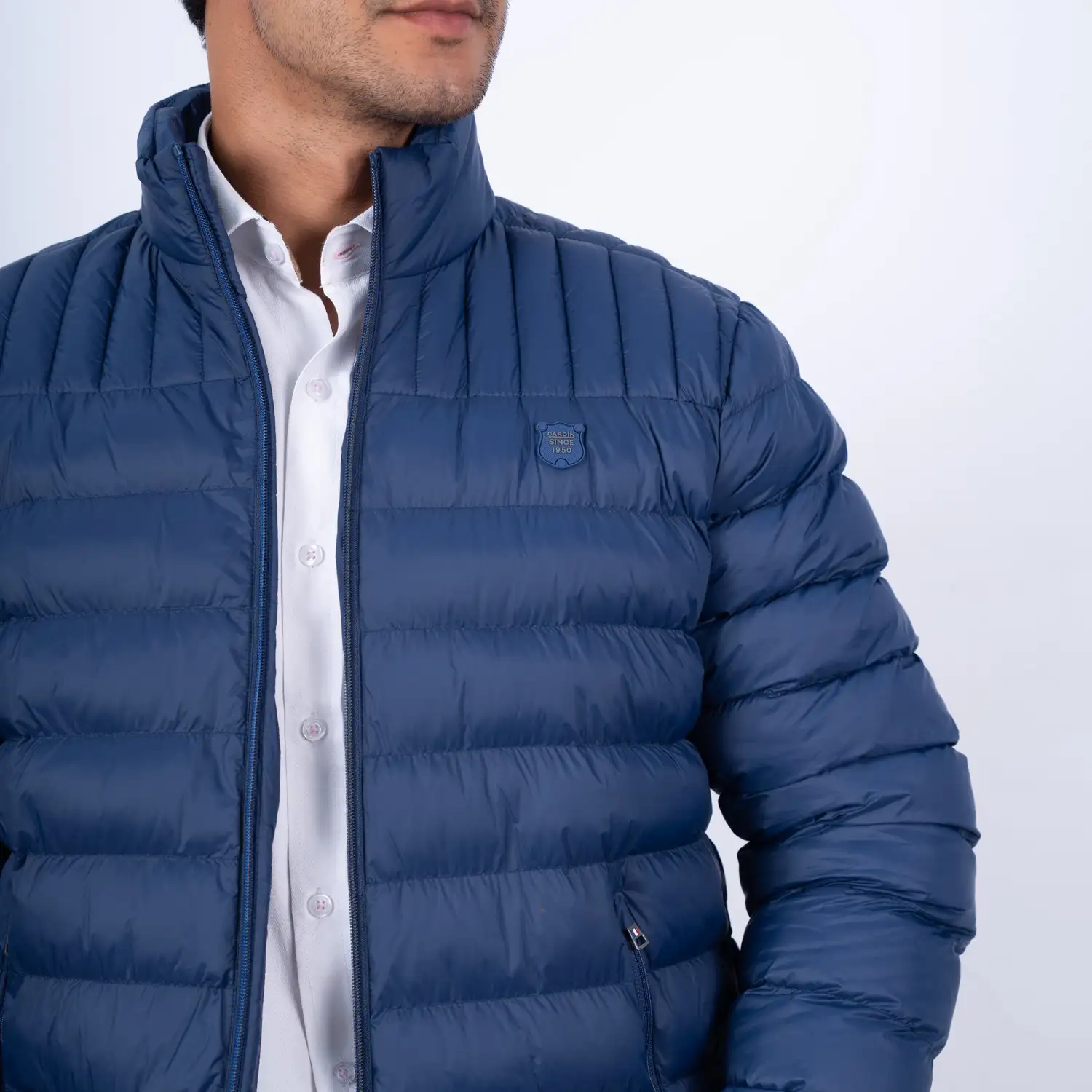 Casaca de Nylon Zipper en contraste con diseño francés PC-63102CS - Imagen 17