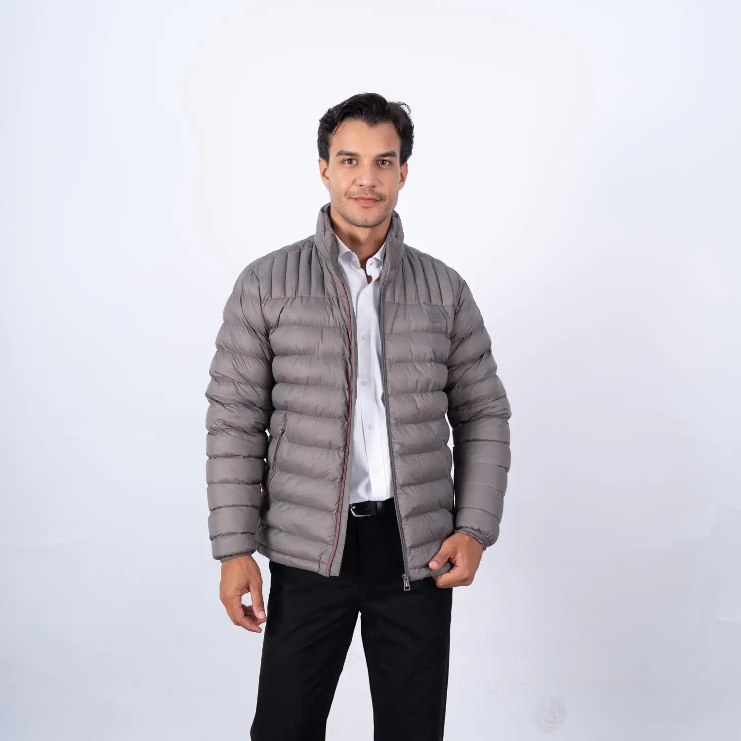 Casaca de Nylon Zipper en contraste con diseño francés PC-63102CS - Imagen 7